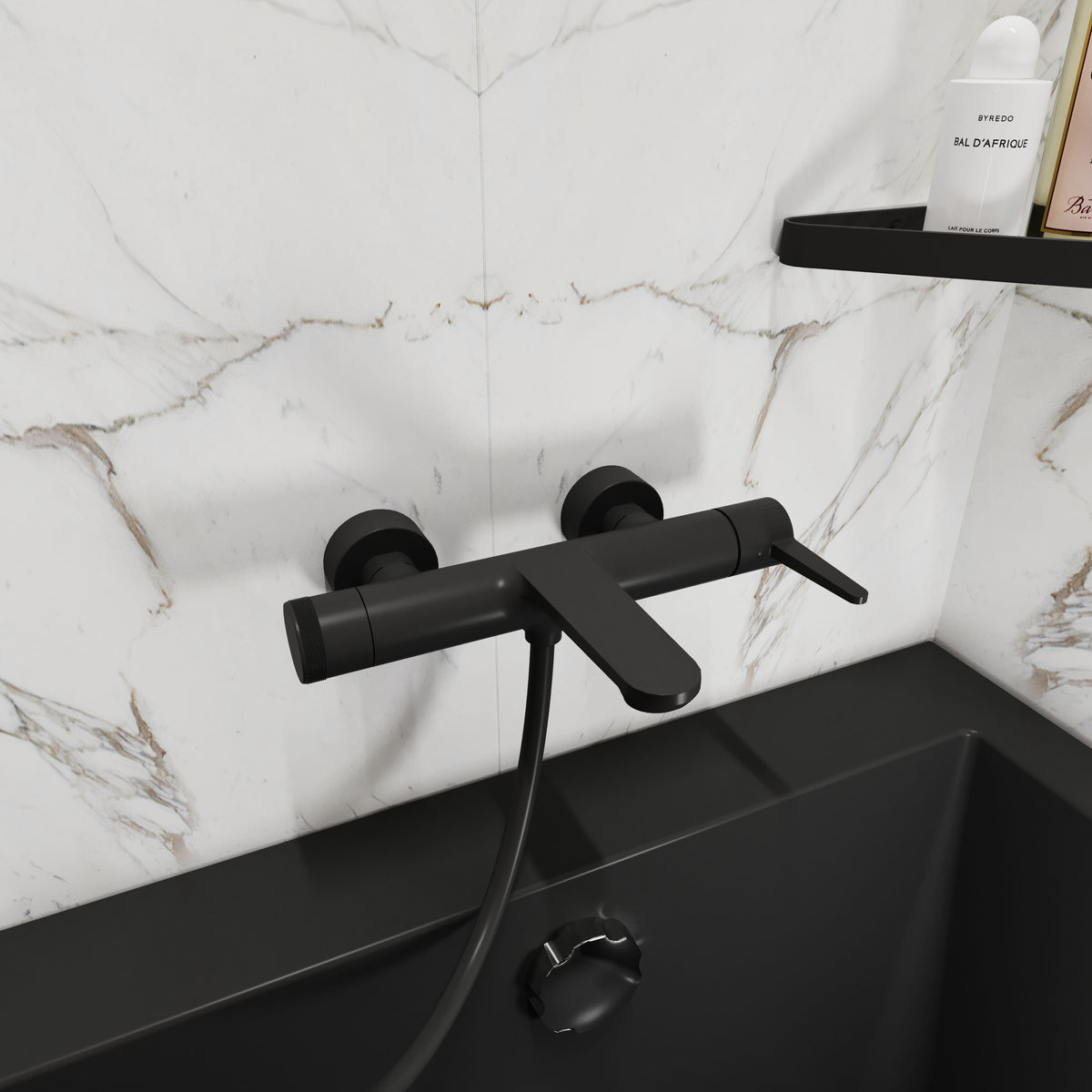 Dakota Grifo para bañera, negro mate