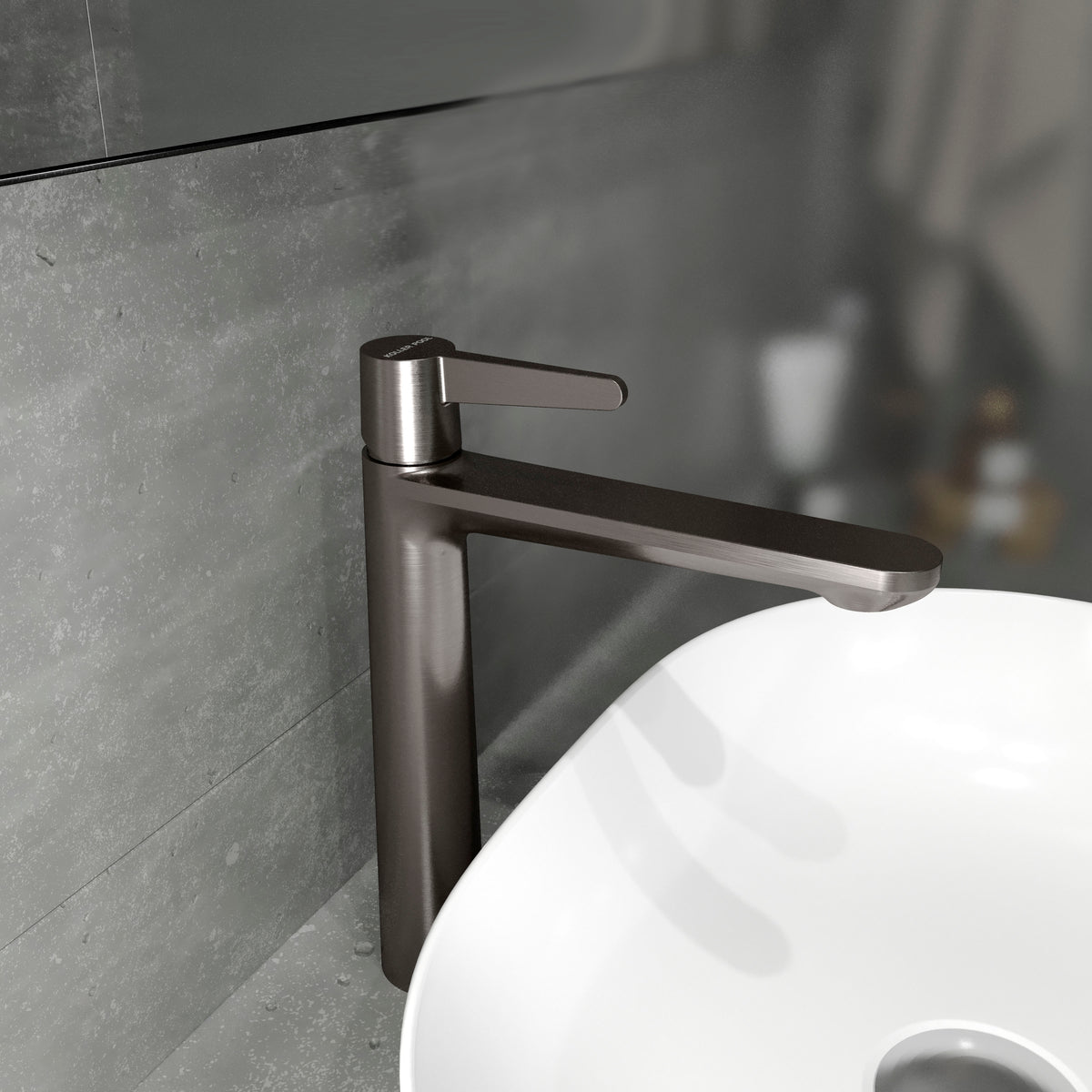 Dakota XL Grifo para lavabo, Gun Grey