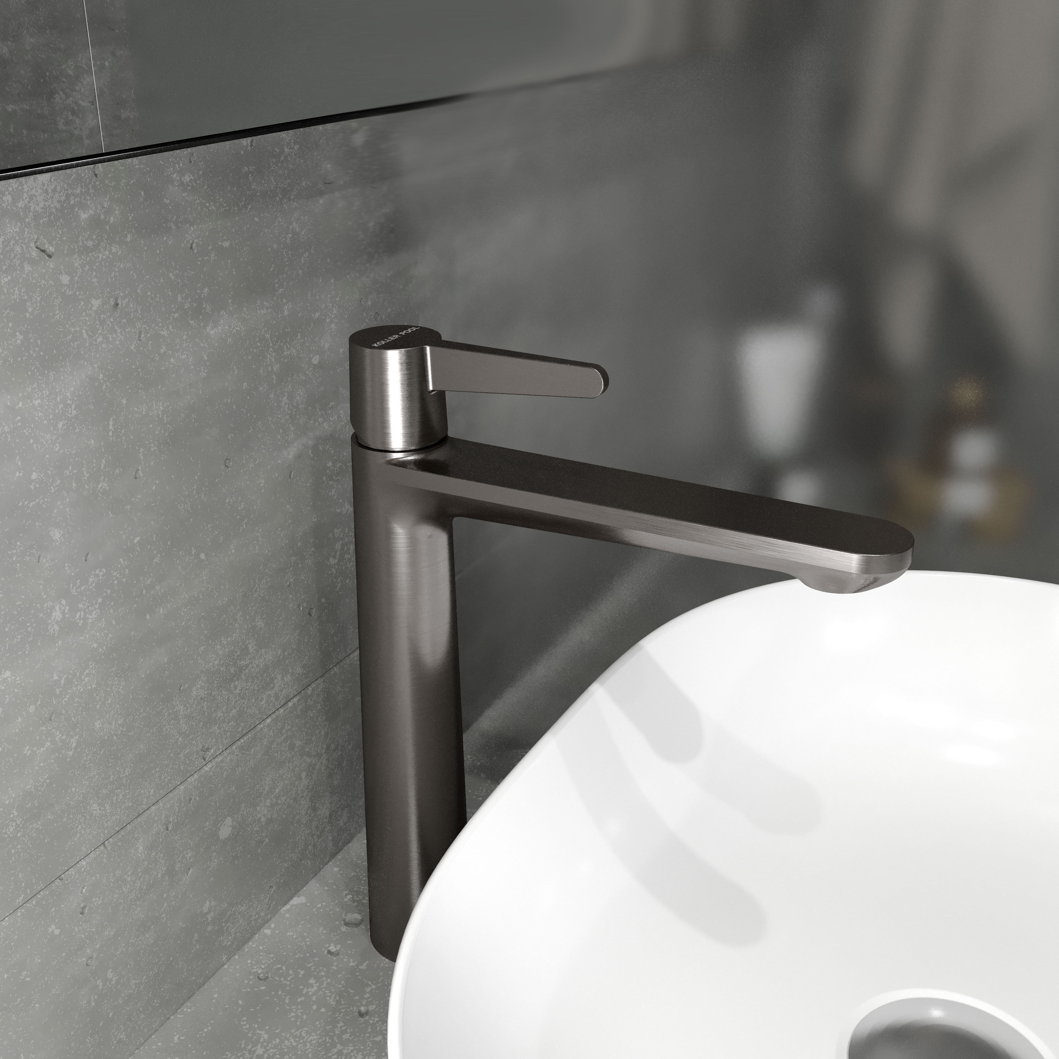 Dakota XL Grifo para lavabo, Gun Grey