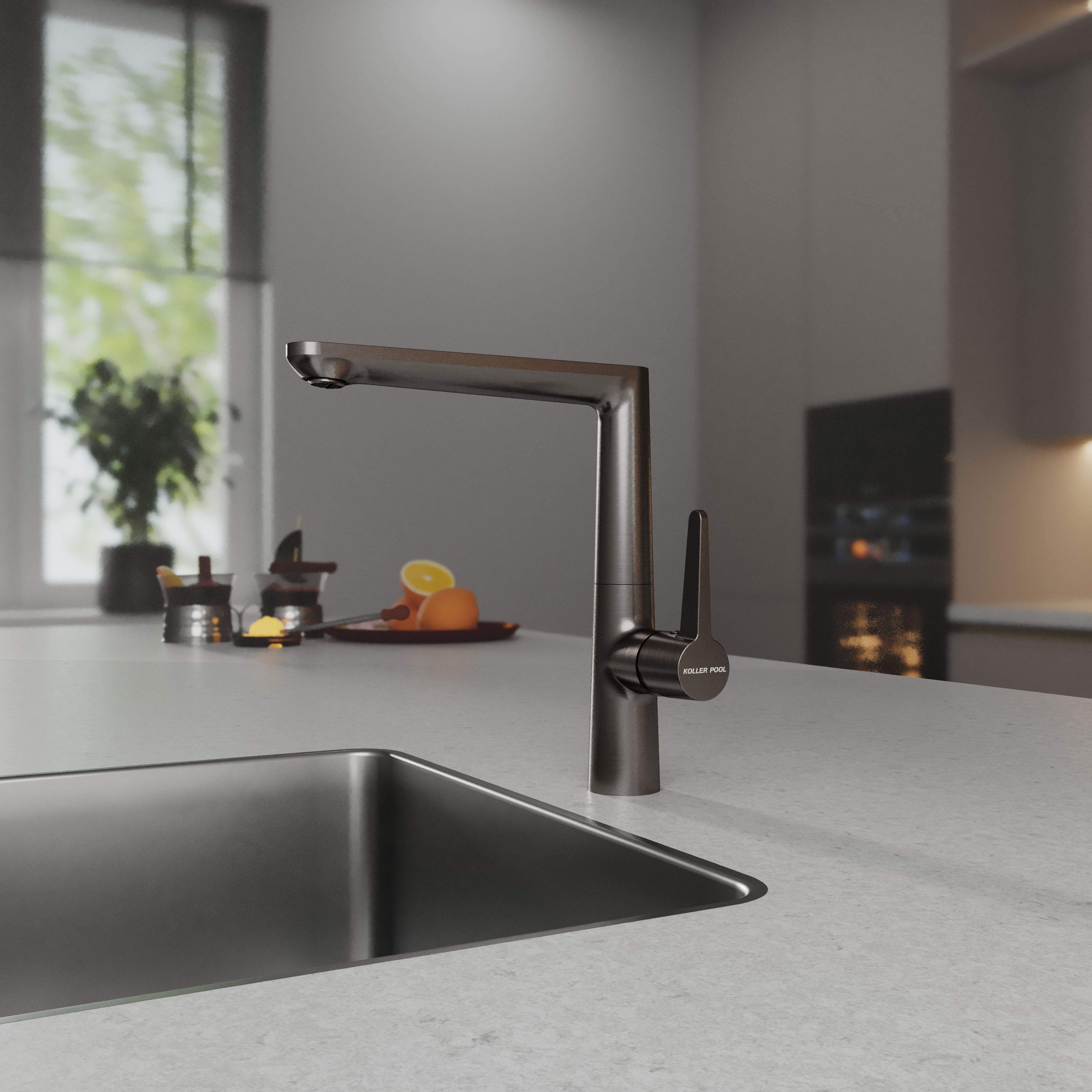Dakota Kitchen kuchyňská baterie, gun grey