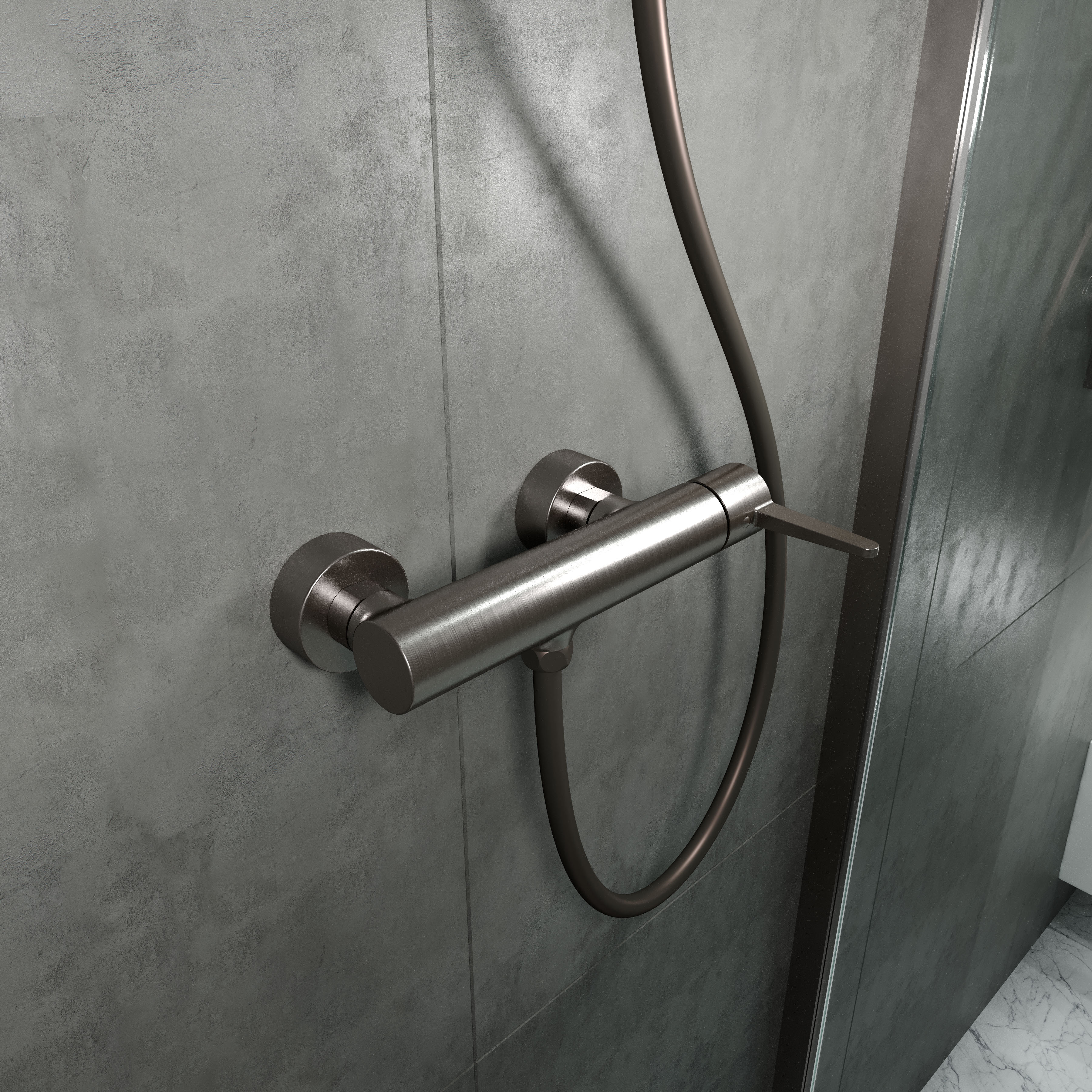 Dakota Grifo para ducha, Gun Grey
