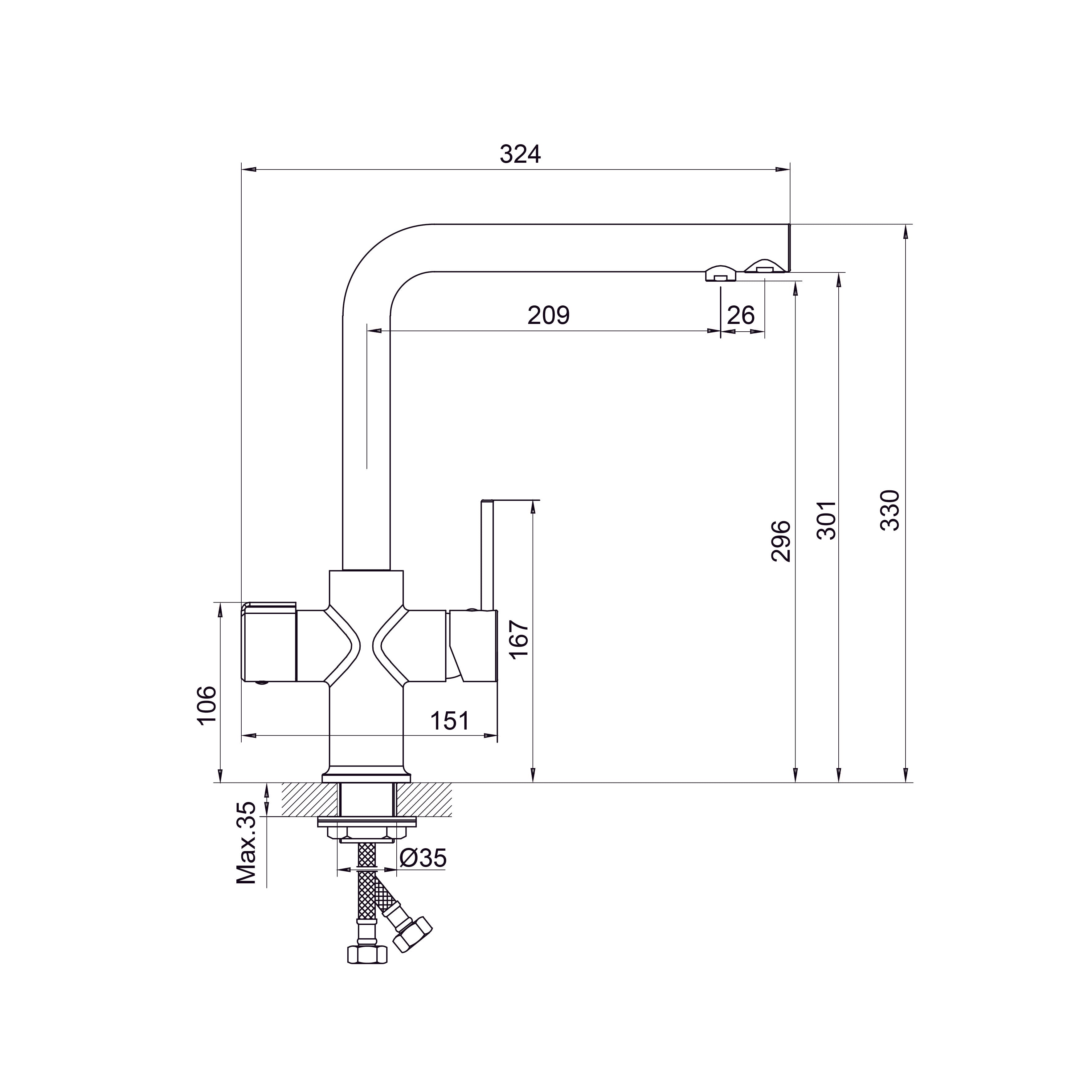 Kitchen DUO змішувач для кухні