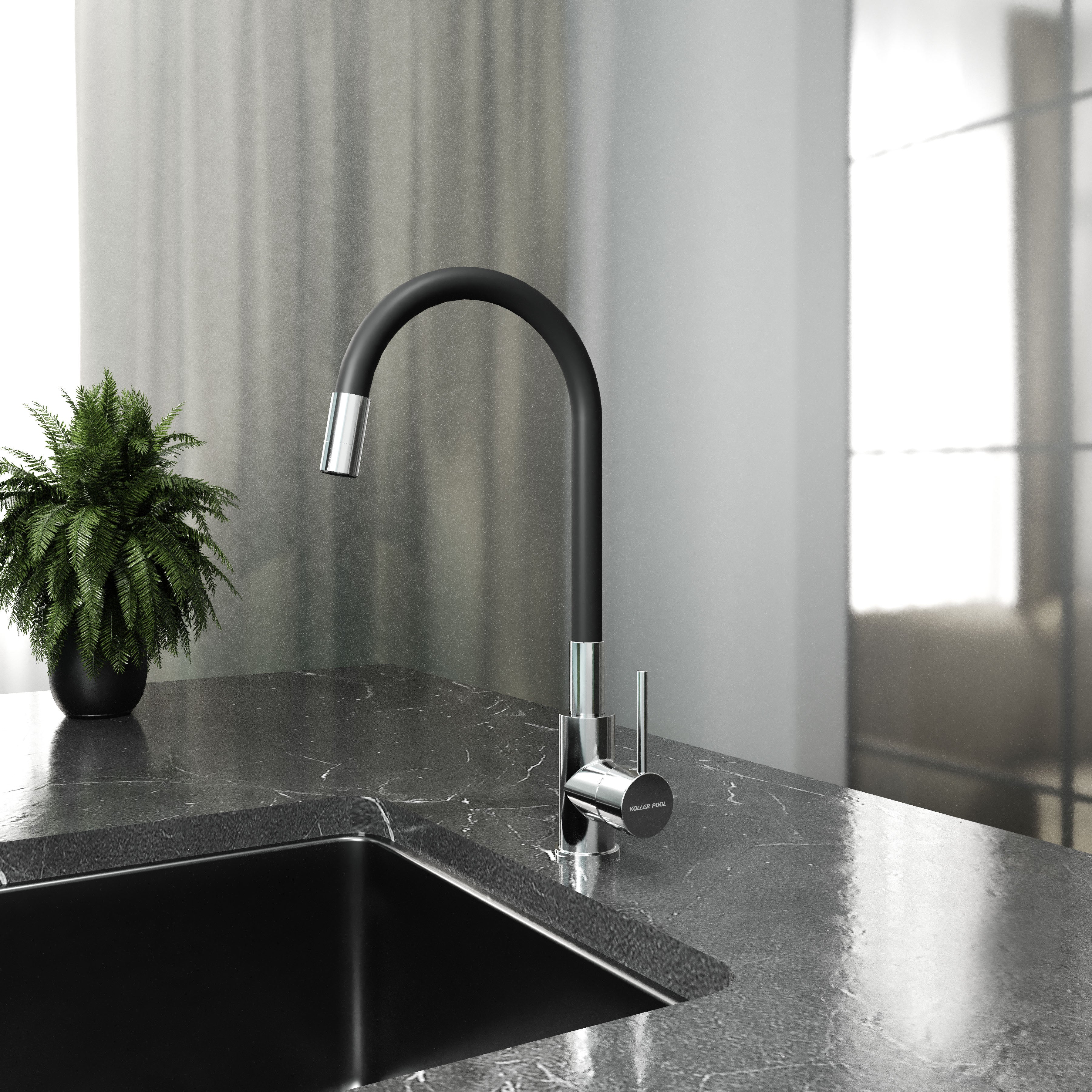 Kitchen Light Pro grifo de cocina, cromo-negro