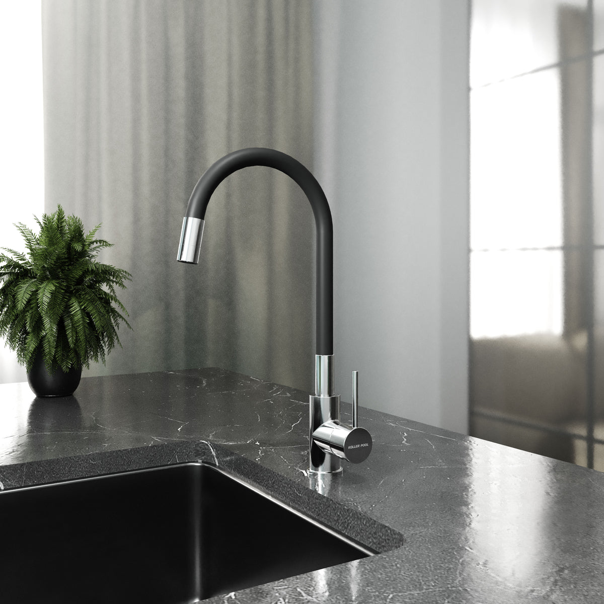 Kitchen Light Pro grifo de cocina, cromo-negro