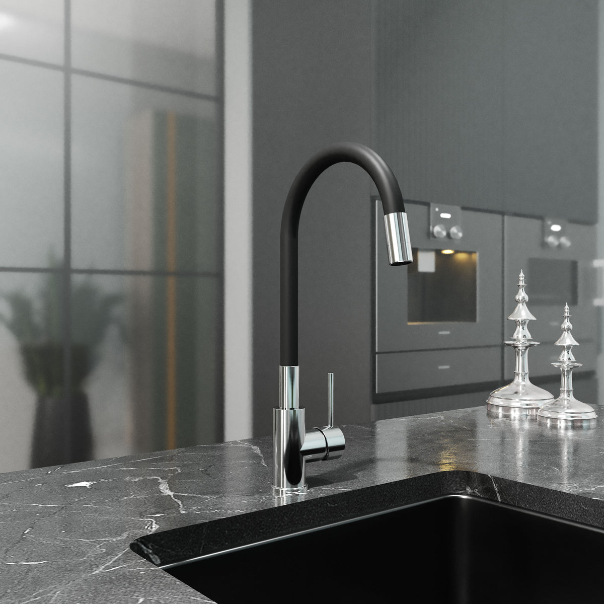 Kitchen Light Pro grifo de cocina, cromo-negro