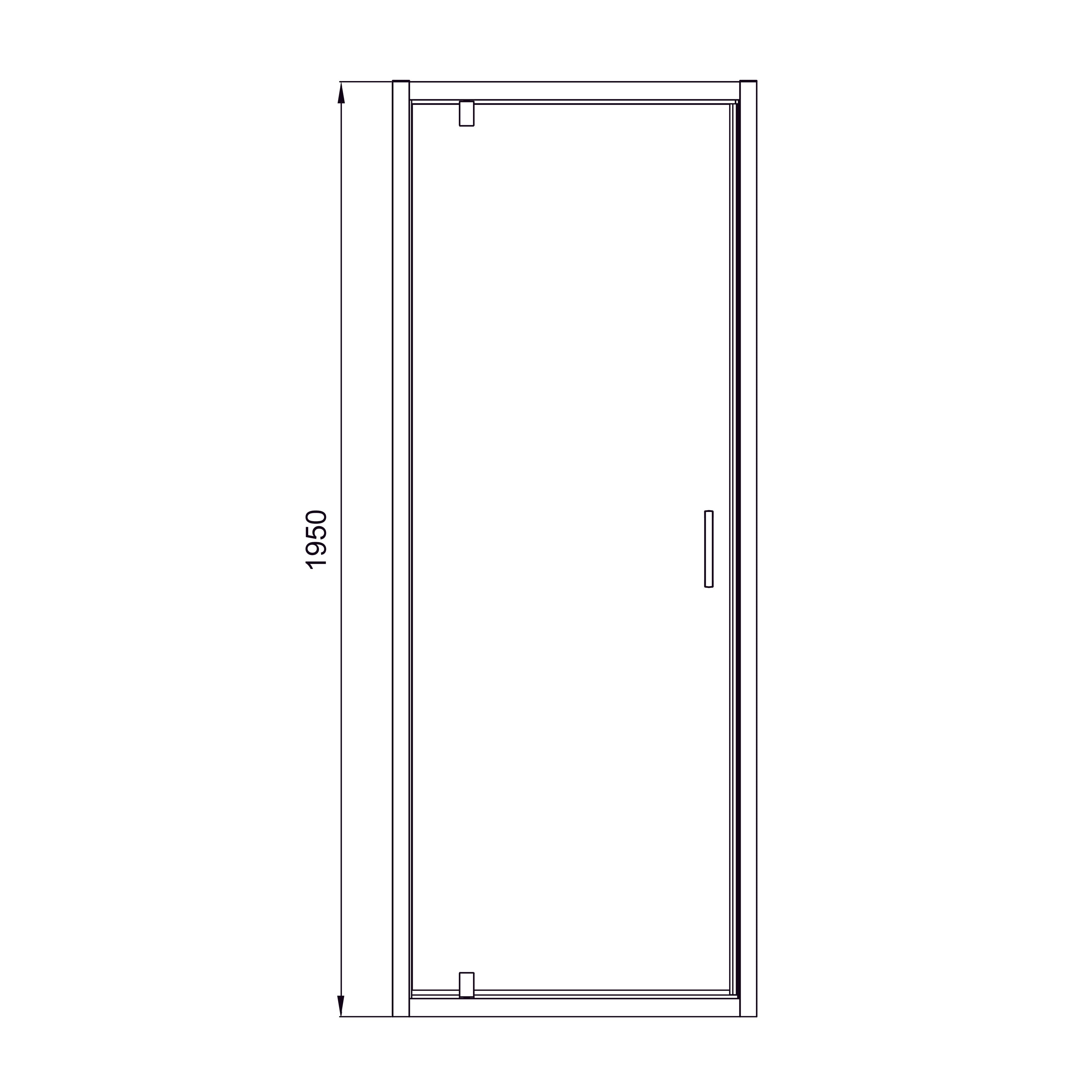 Line Pro Puerta de ducha abatible de un solo panel 800 mm, cromo, cristal clear de 6 mm