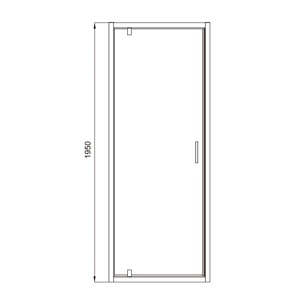 Line Pro Duschtür, einteilig, 800 mm, Chrom, Glas 6 mm Grape