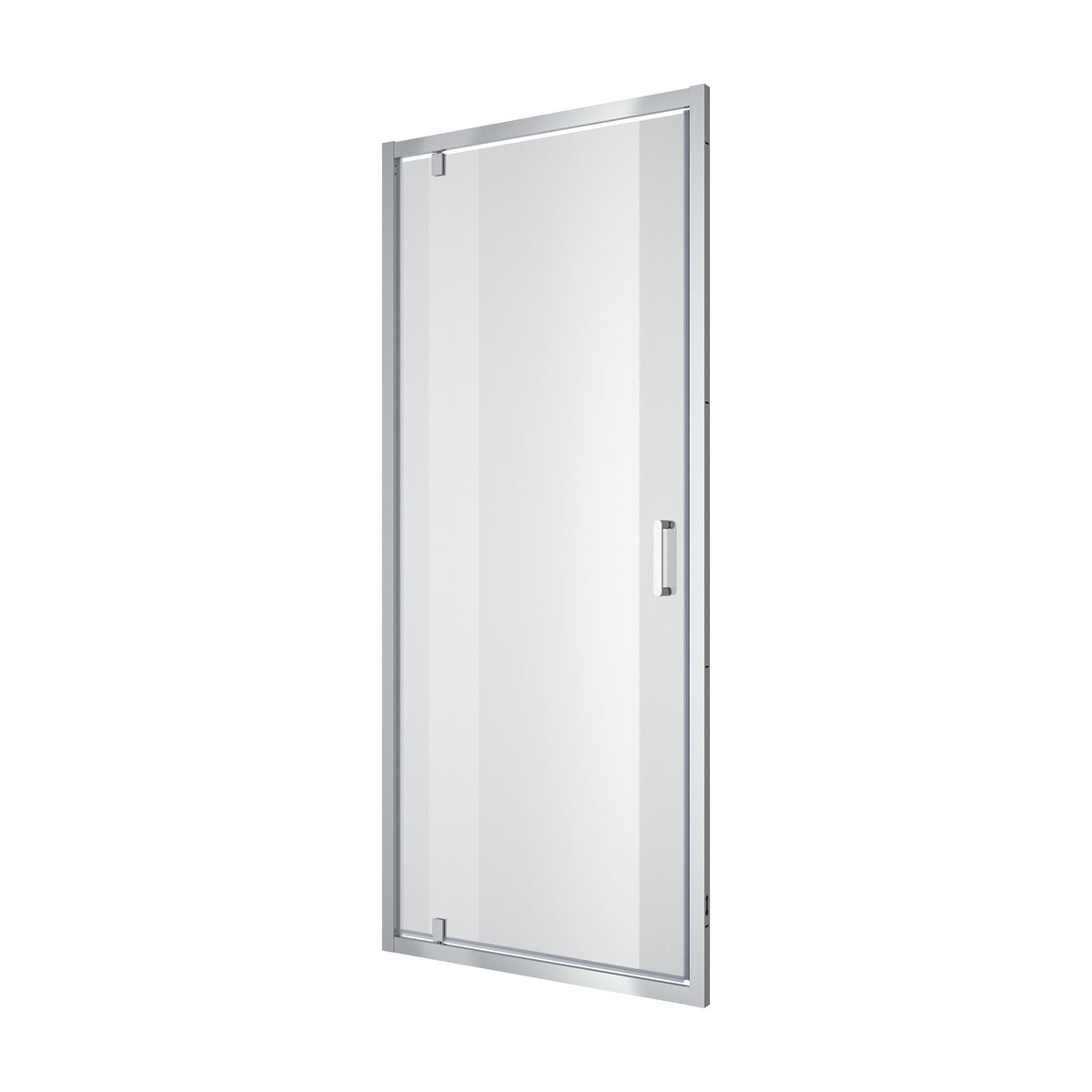 Line Pro hinged shower door, single piece, 900 mm, chrome, 6mm clear glass