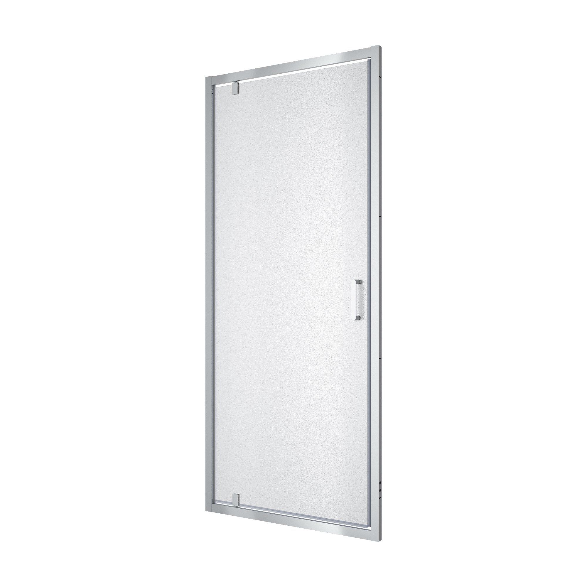 Line Pro hinged shower door, single piece, 900 mm, chrome, 6mm grape glass