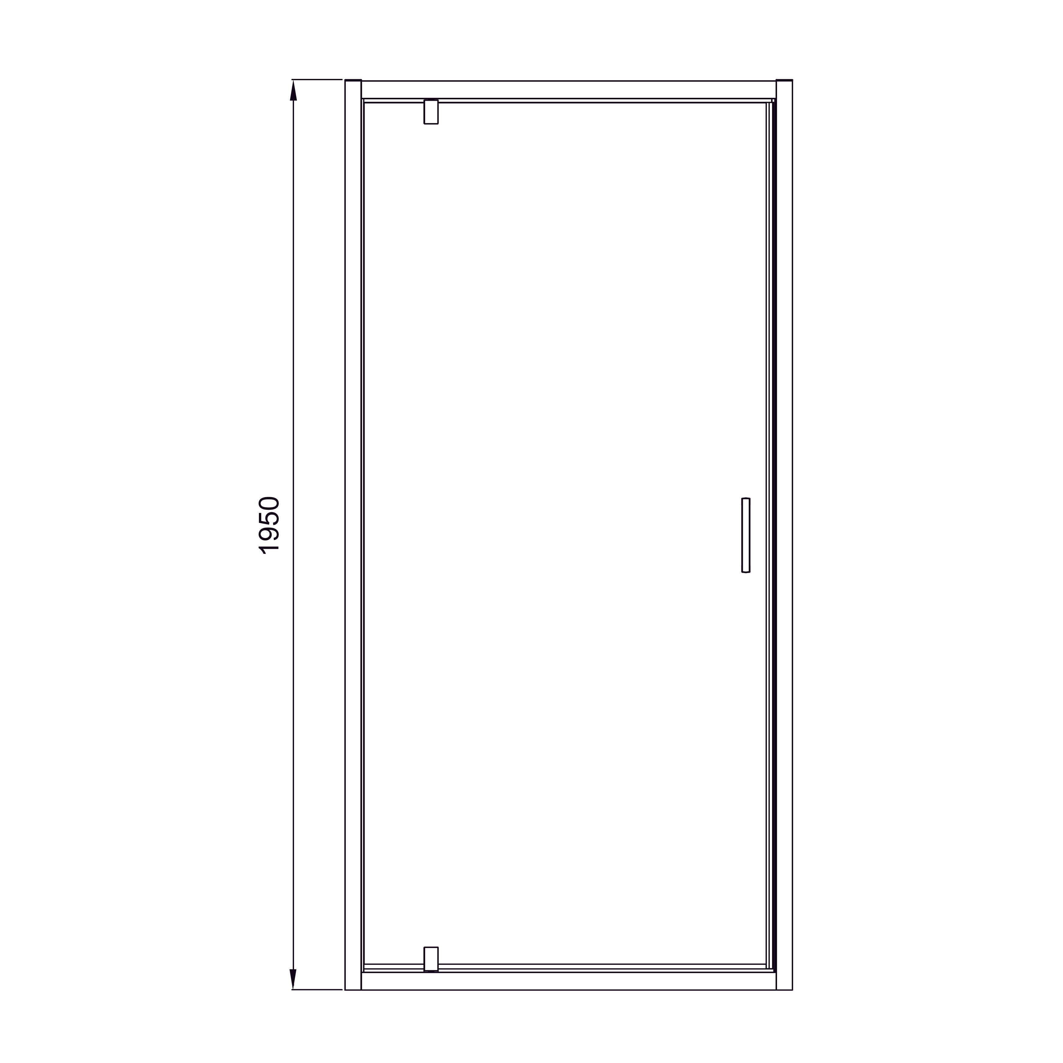Line Pro sprchové dveře otevírací jednoprvkové 1000 mm, chrom, sklo 6 mm grape