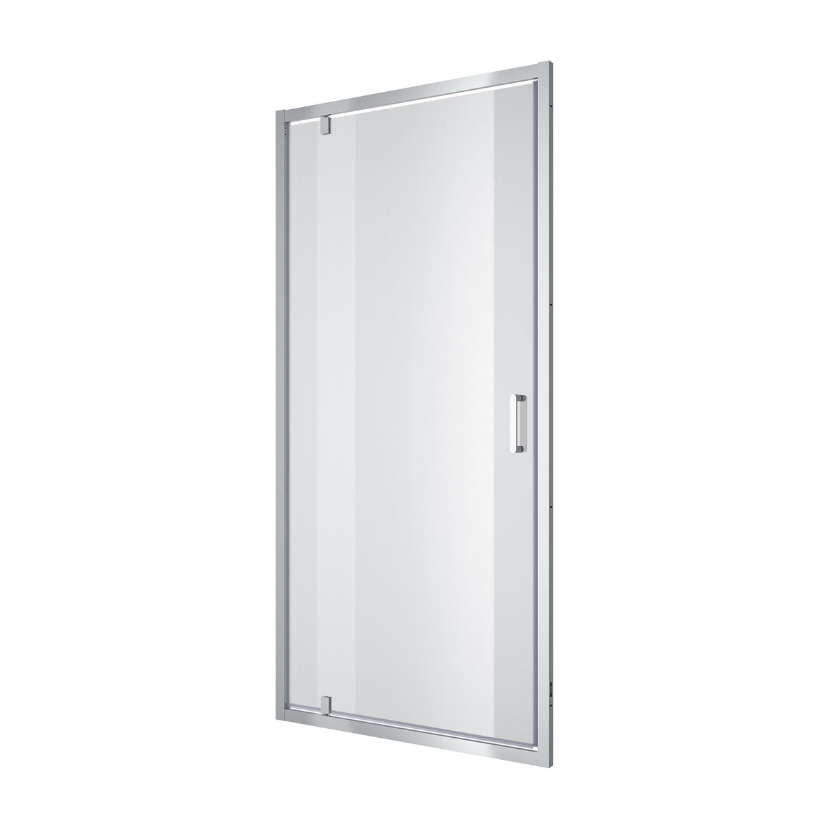 Line Pro hinged shower door, single piece, 1000 mm, chrome, 6mm clear glass