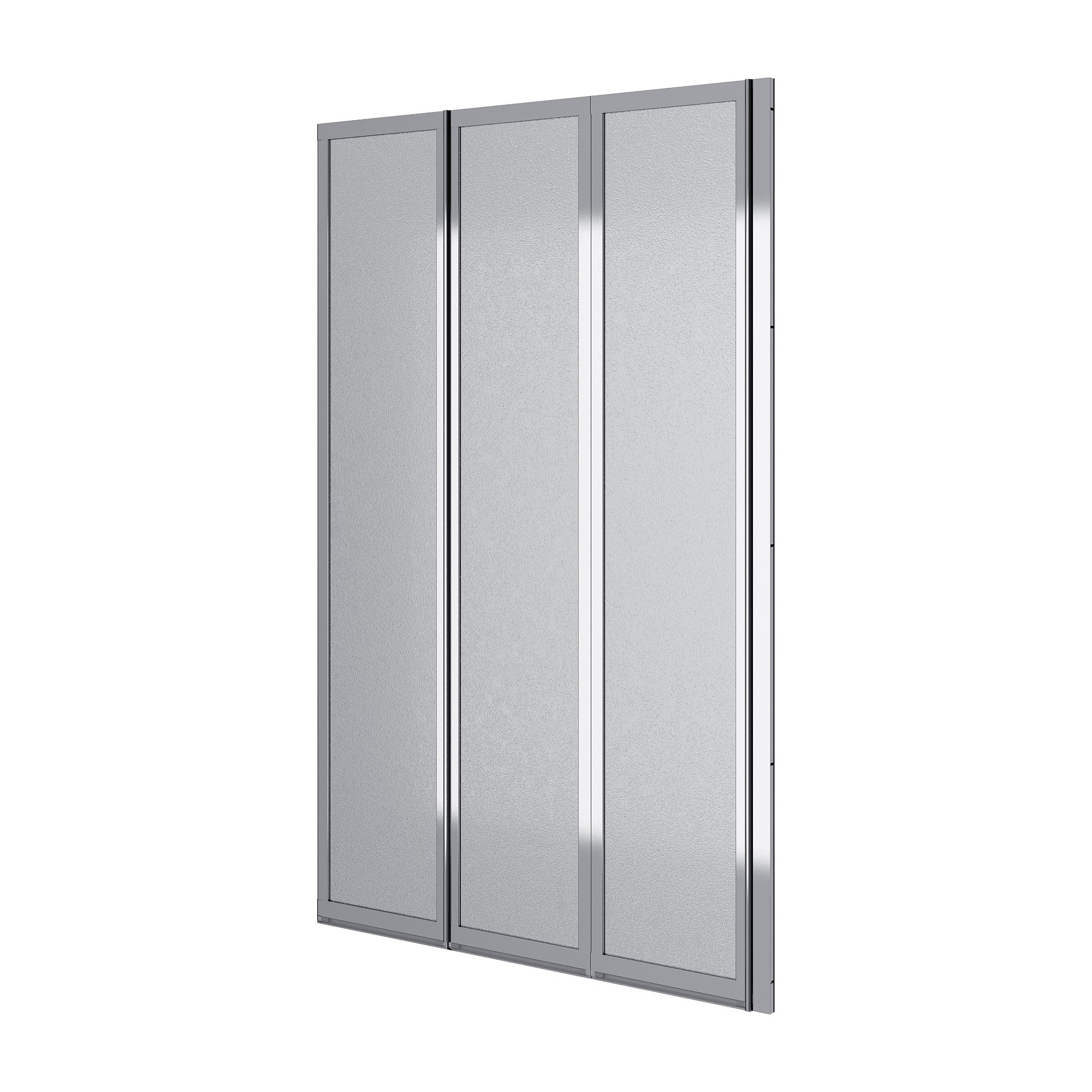 Style Mampara de bañera de tres elementos 1000×1500 mm (derecha), cromo, cristal grape de 4 mm