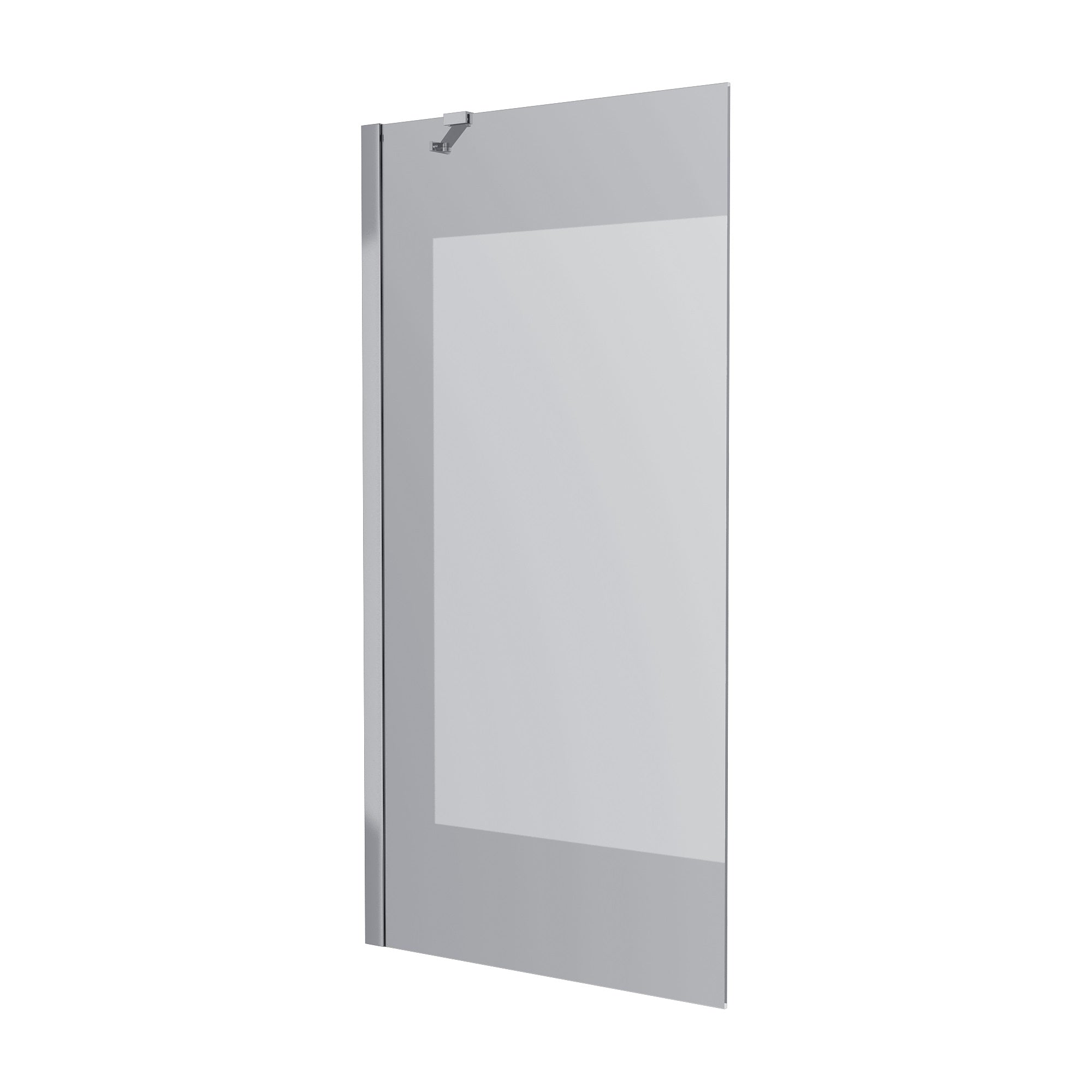 Proxima Mampara de bañera de un solo panel 800×1500 mm, cromo, cristal clear de 8 mm
