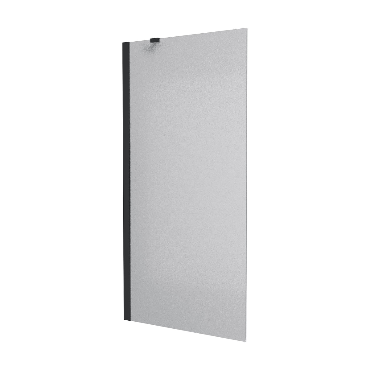 Proxima Mampara de bañera de un solo panel 800×1500 mm, negro mate, cristal grape de 8 mm