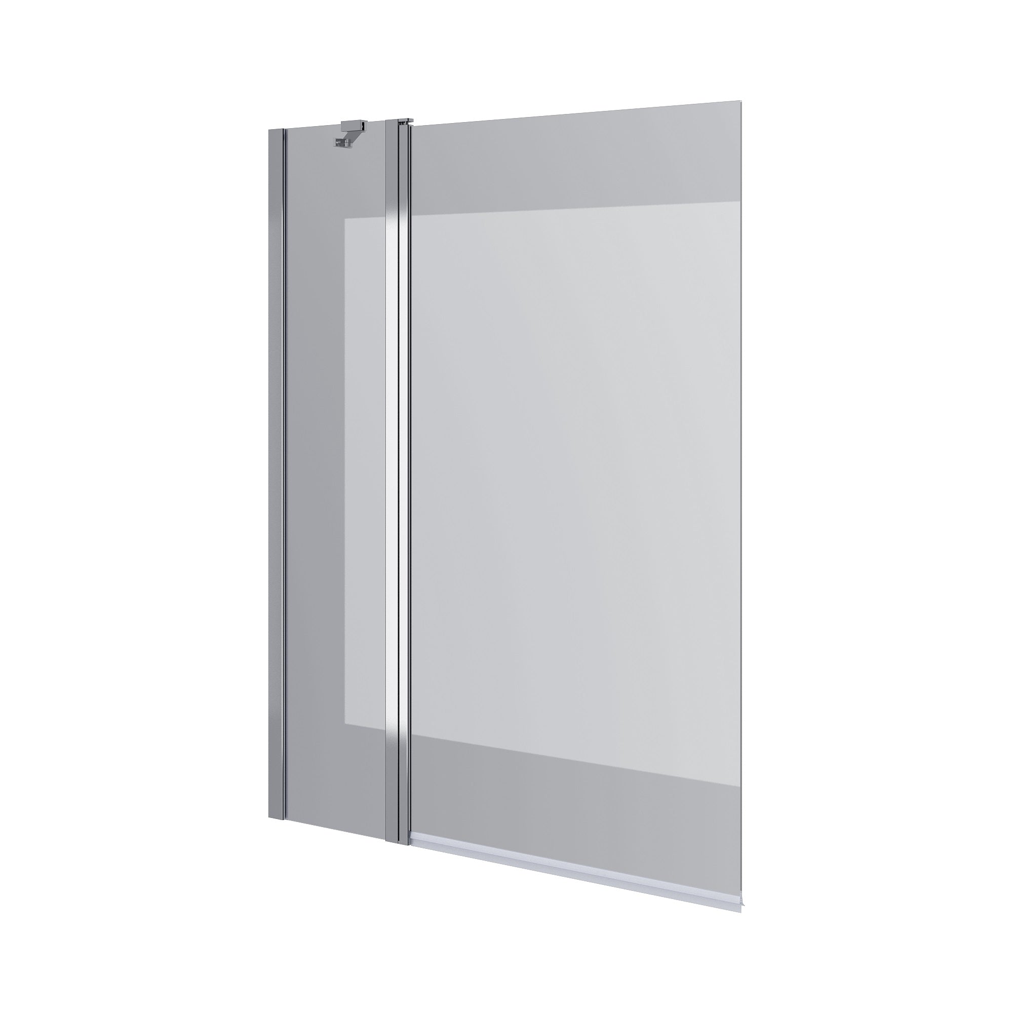 Dakota two-piece bath screen, 1100x1400mm, chrome, 6mm clear glass