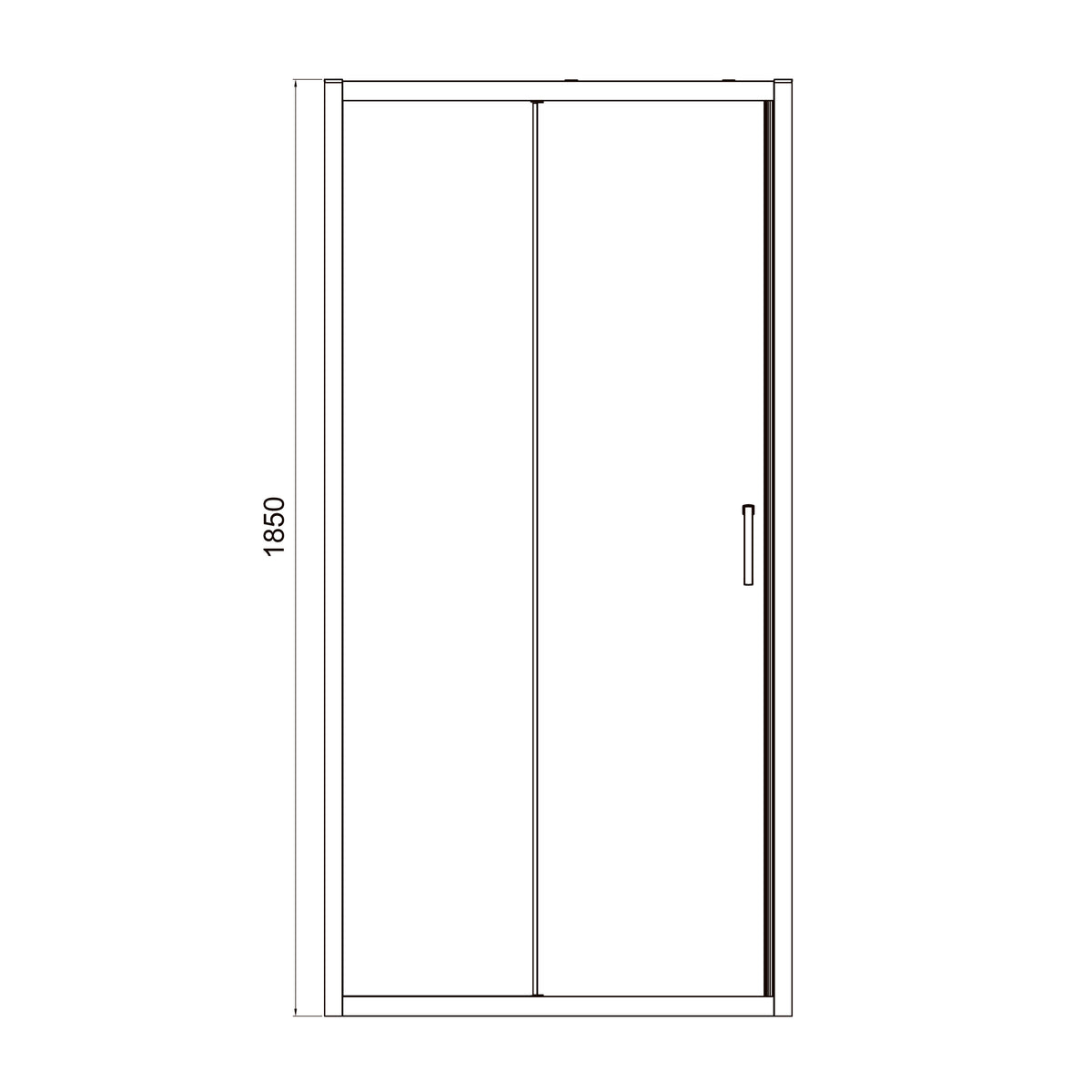 Dakota Drzwi prysznicowe przesuwne, dwuelementowe 1000x1850 mm chrom, szkło 5mm grape