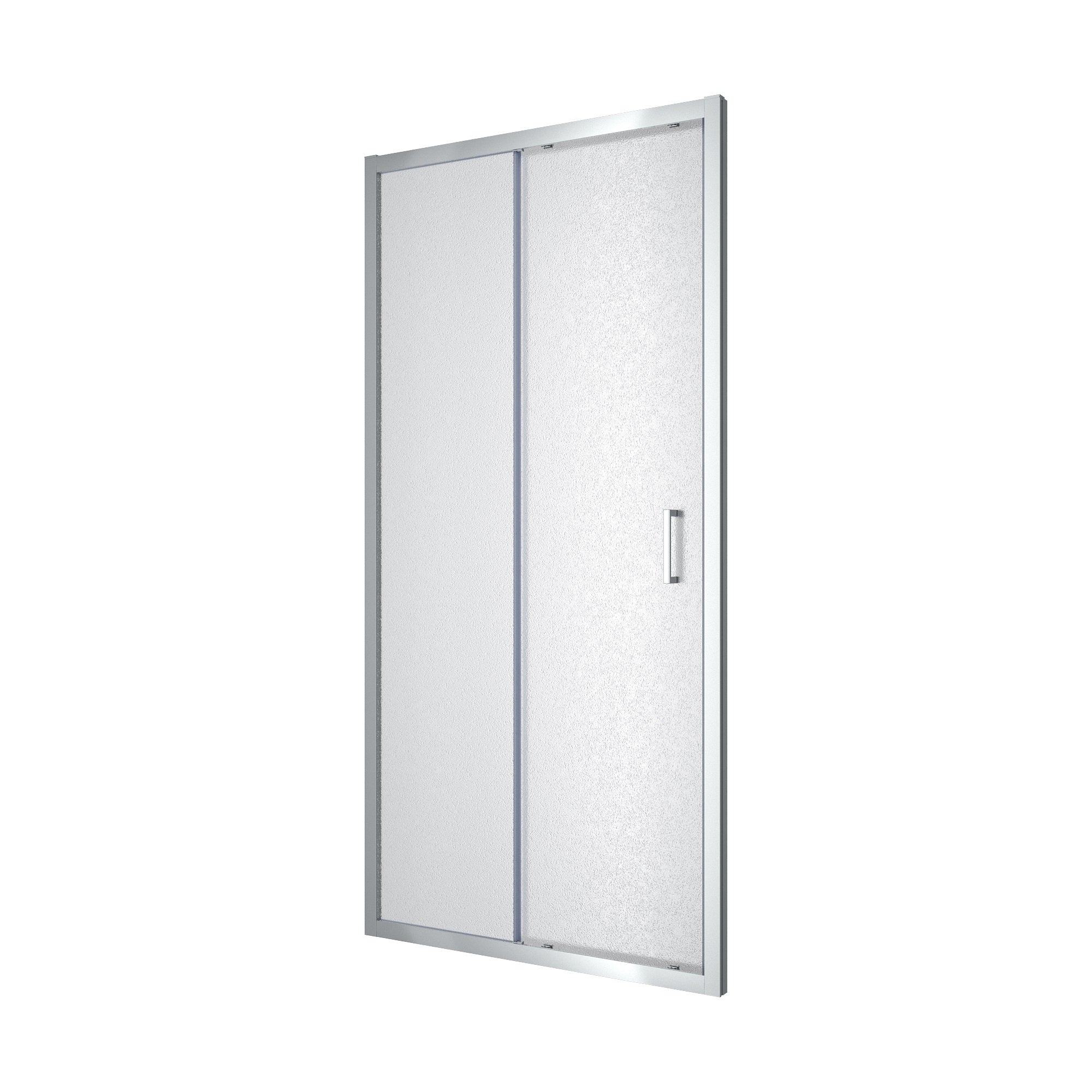 Dakota Schiebetür, zweiteilig, 1000x1850 mm, Chrom, Glas 5 mm Grape