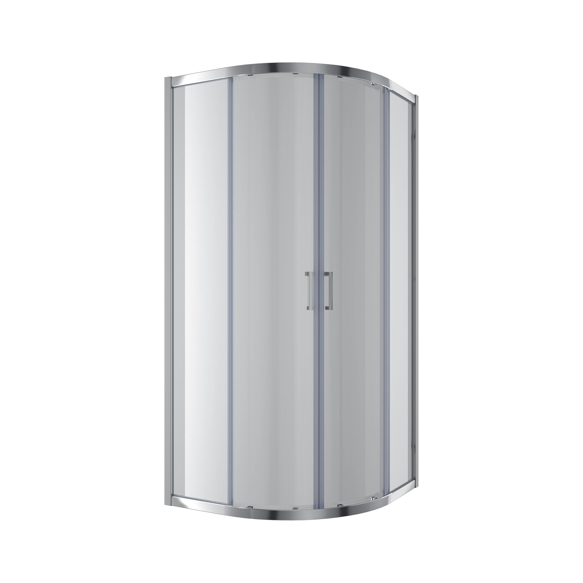 Dakota Cabina de ducha semicircular corredera, 900×900×1850 mm, cromo, cristal clear de 5 mm