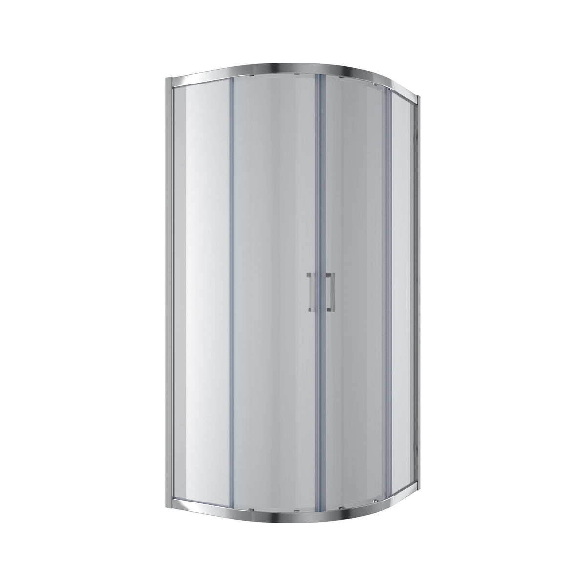 Dakota Cabina de ducha semicircular corredera, 900×900×1850 mm, cromo, cristal clear de 5 mm