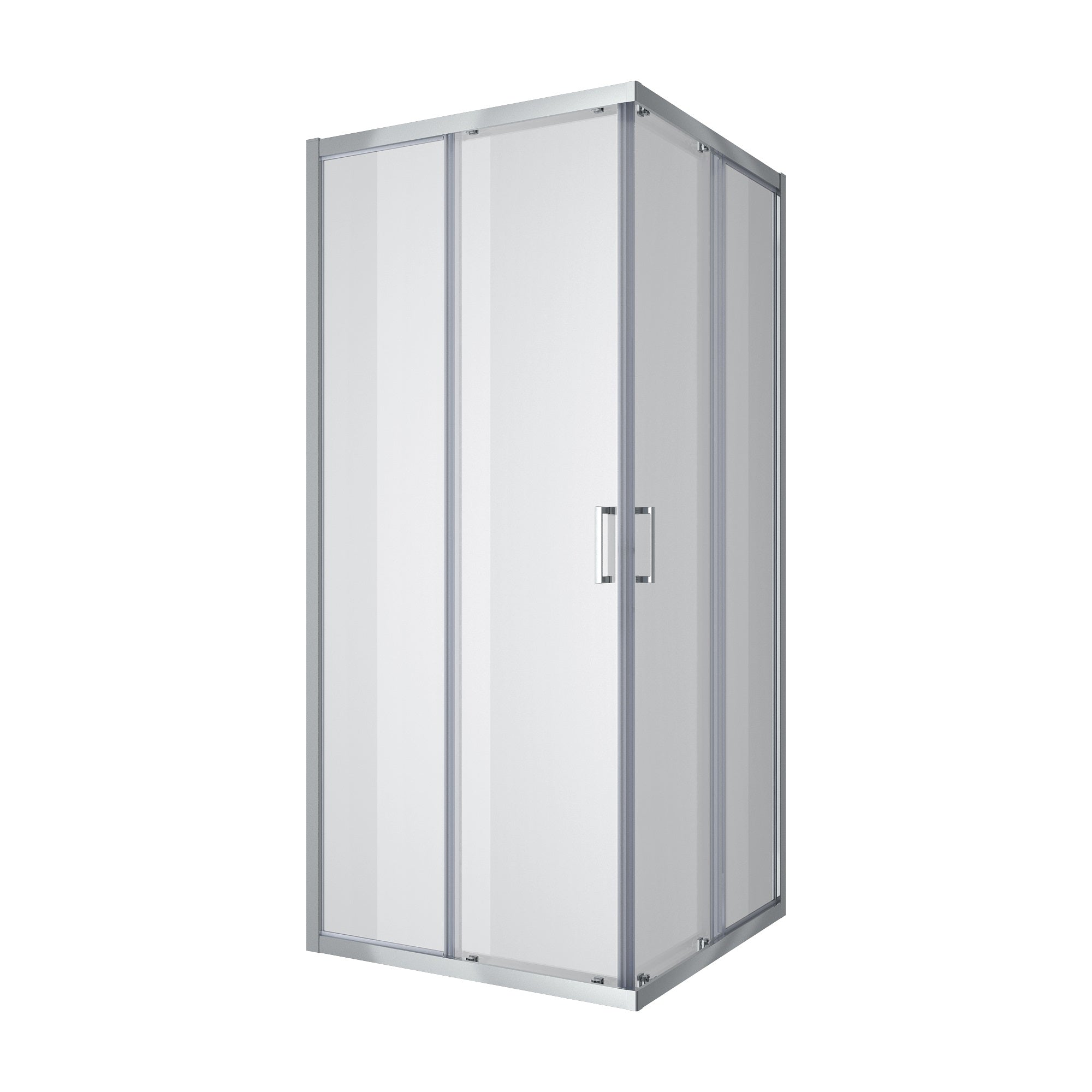 Dakota Cabina de ducha cuadrada corredera 900×900×1850 mm, cromo, cristal clear de 5 mm