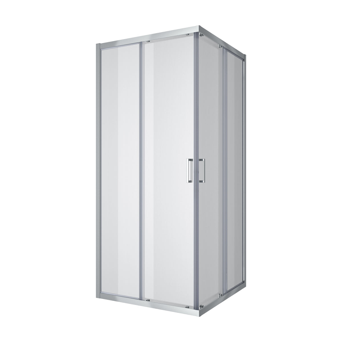 Dakota Cabina de ducha cuadrada corredera 900×900×1850 mm, cromo, cristal clear de 5 mm