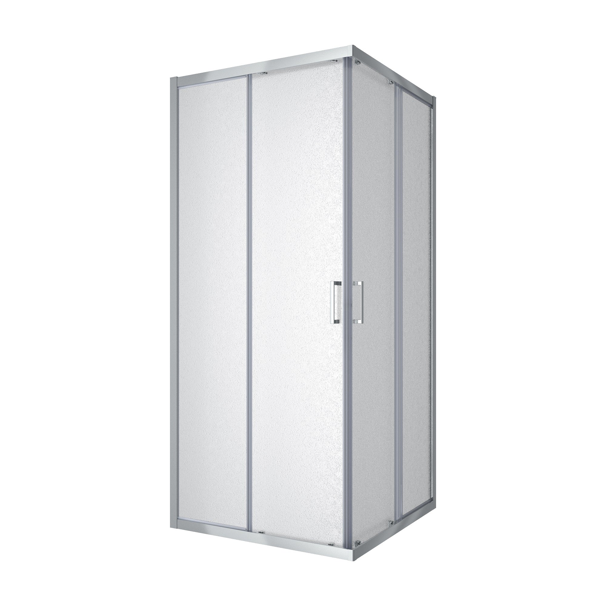Dakota Cabina de ducha cuadrada corredera 900×900×1850 mm, cromo, cristal grape de 5 mm