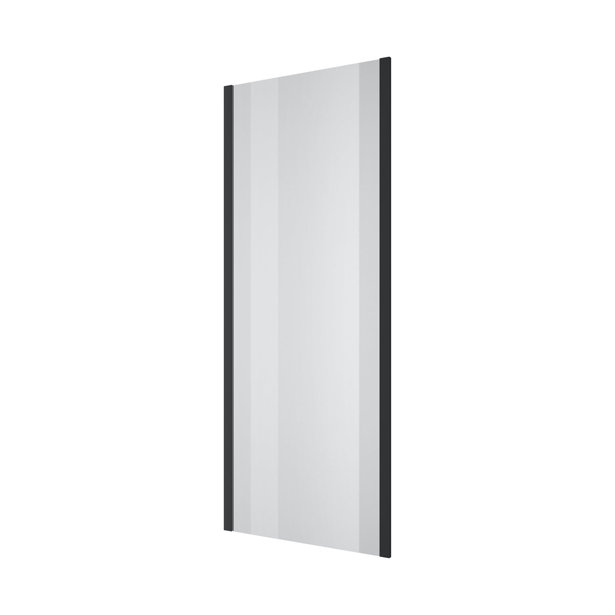 Cube Panel fijo sin perfil 800×1950 mm, negro mate, cristal clear de 6 mm