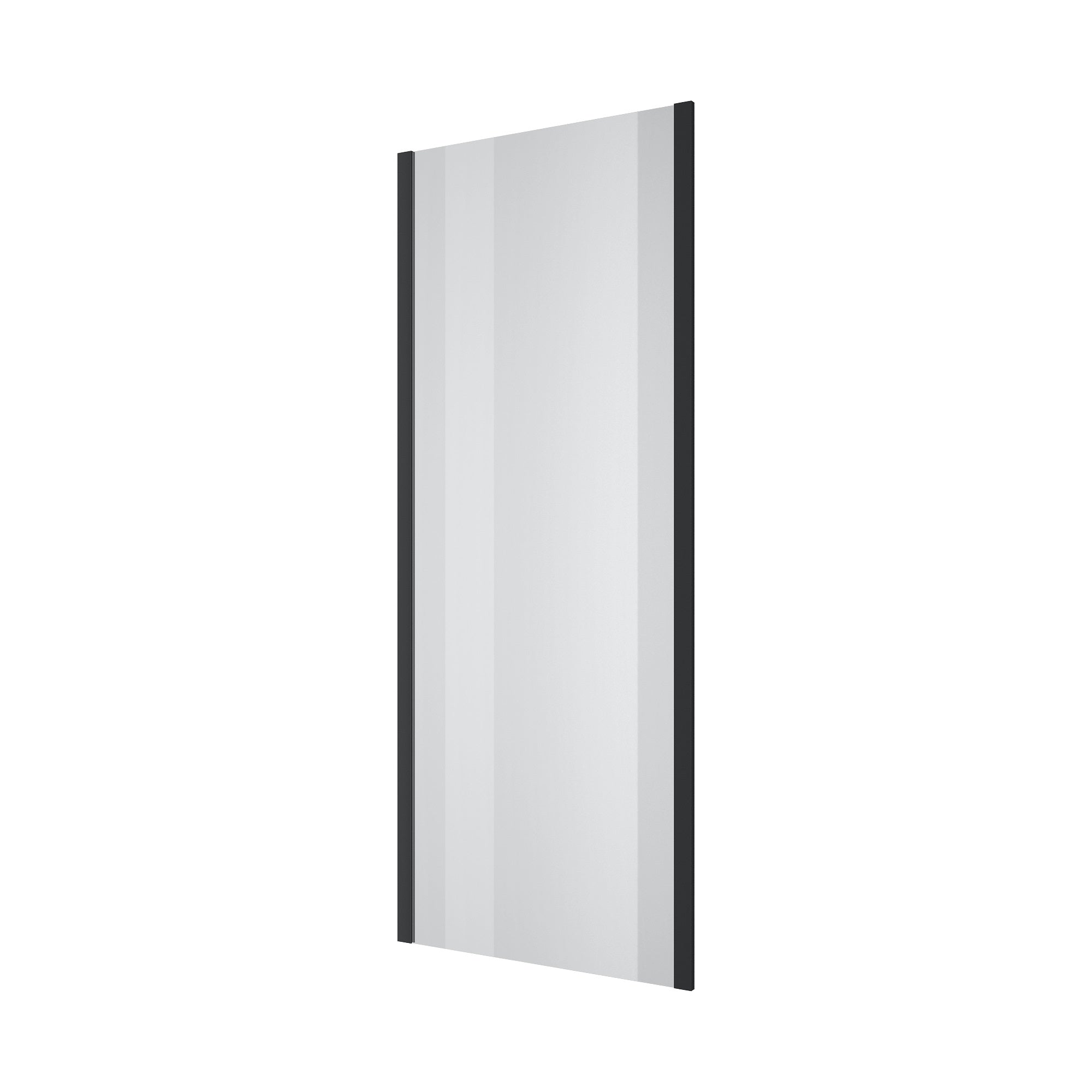 Cube Seitenwand, profilfrei, 800×1950 mm, Schwarz Matt, Glas 6 mm Clear