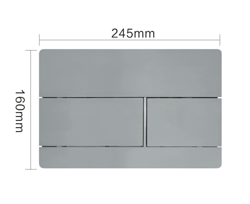 KVADRO M панель змиву polished aluminum