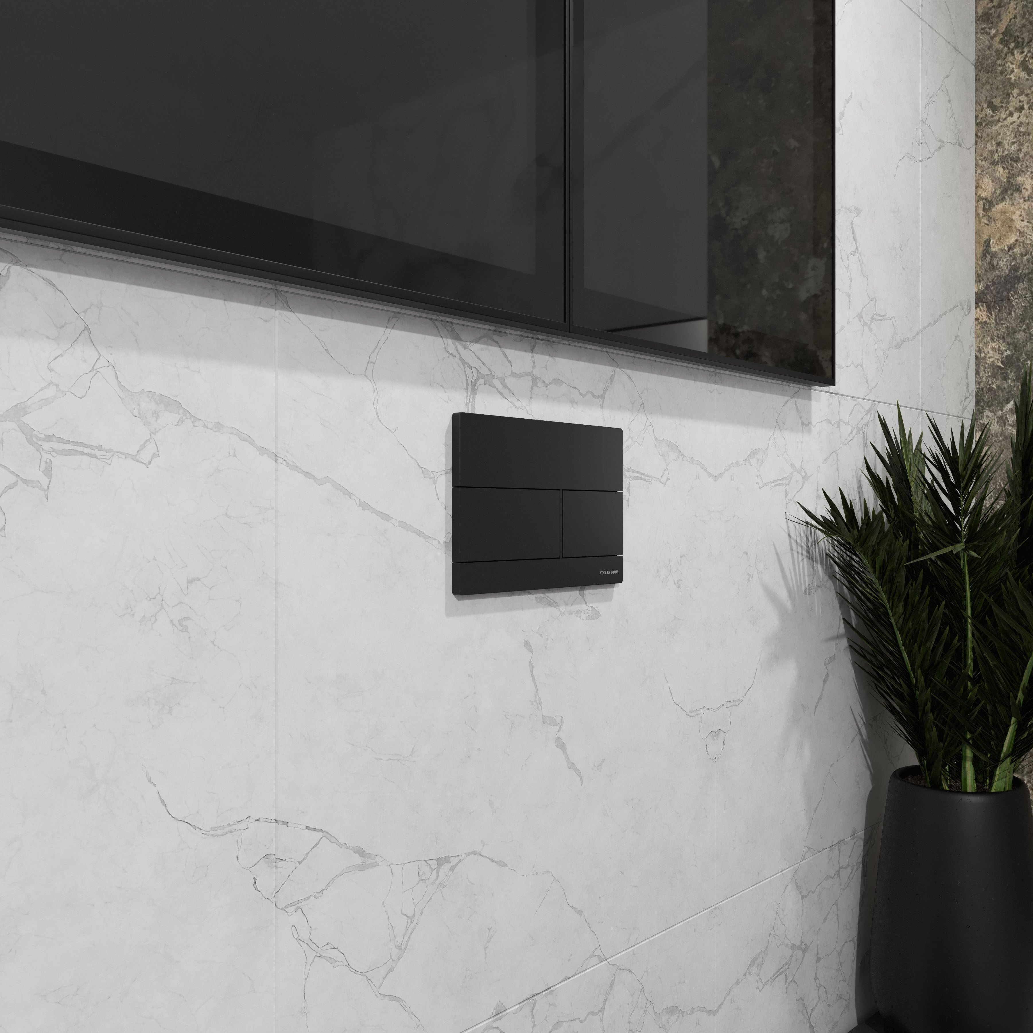 Kvadro M Placa de accionamiento, negro mate