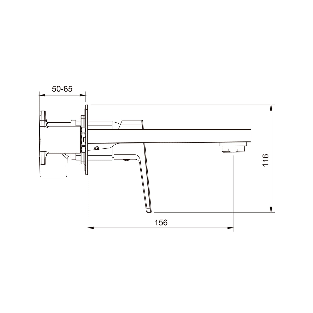 Cube Grifo empotrado para lavabo