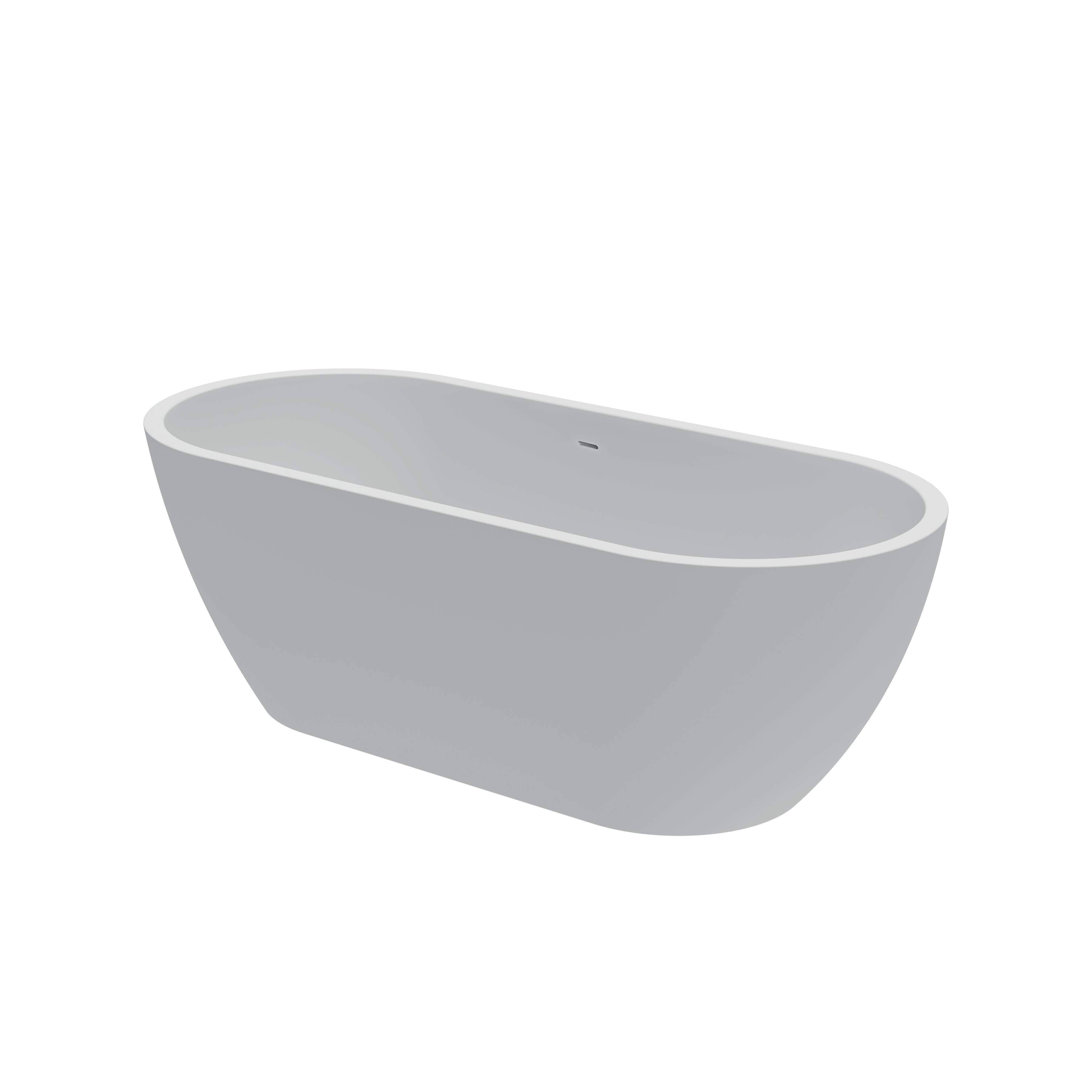 Freestanding seamless acrylic bathtub AquaLuxe 1700x750 White with siphon
