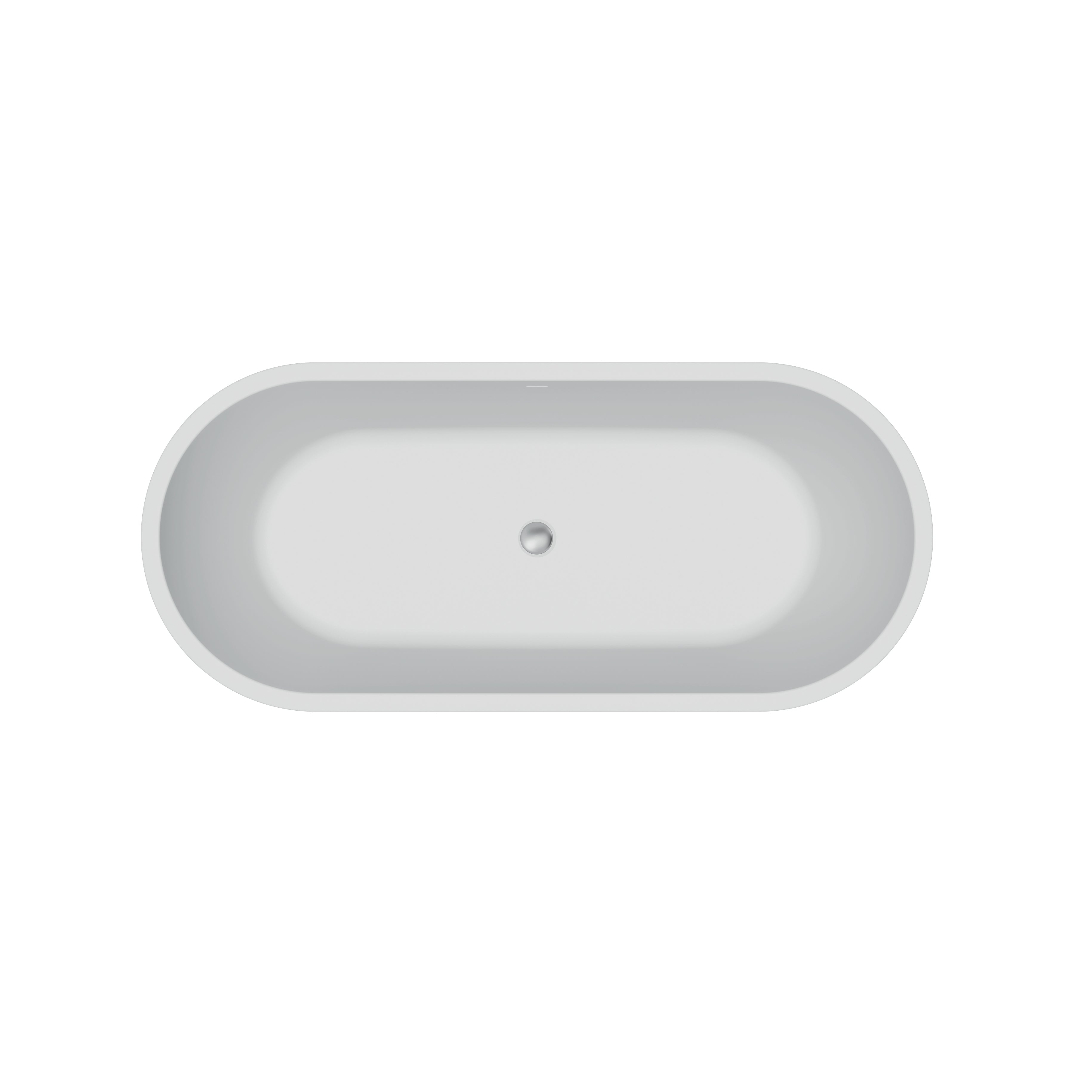Ванна акрилова окремостояча суцільнолита AquaLuxe 1700x750 White/Matt Black з сифоном