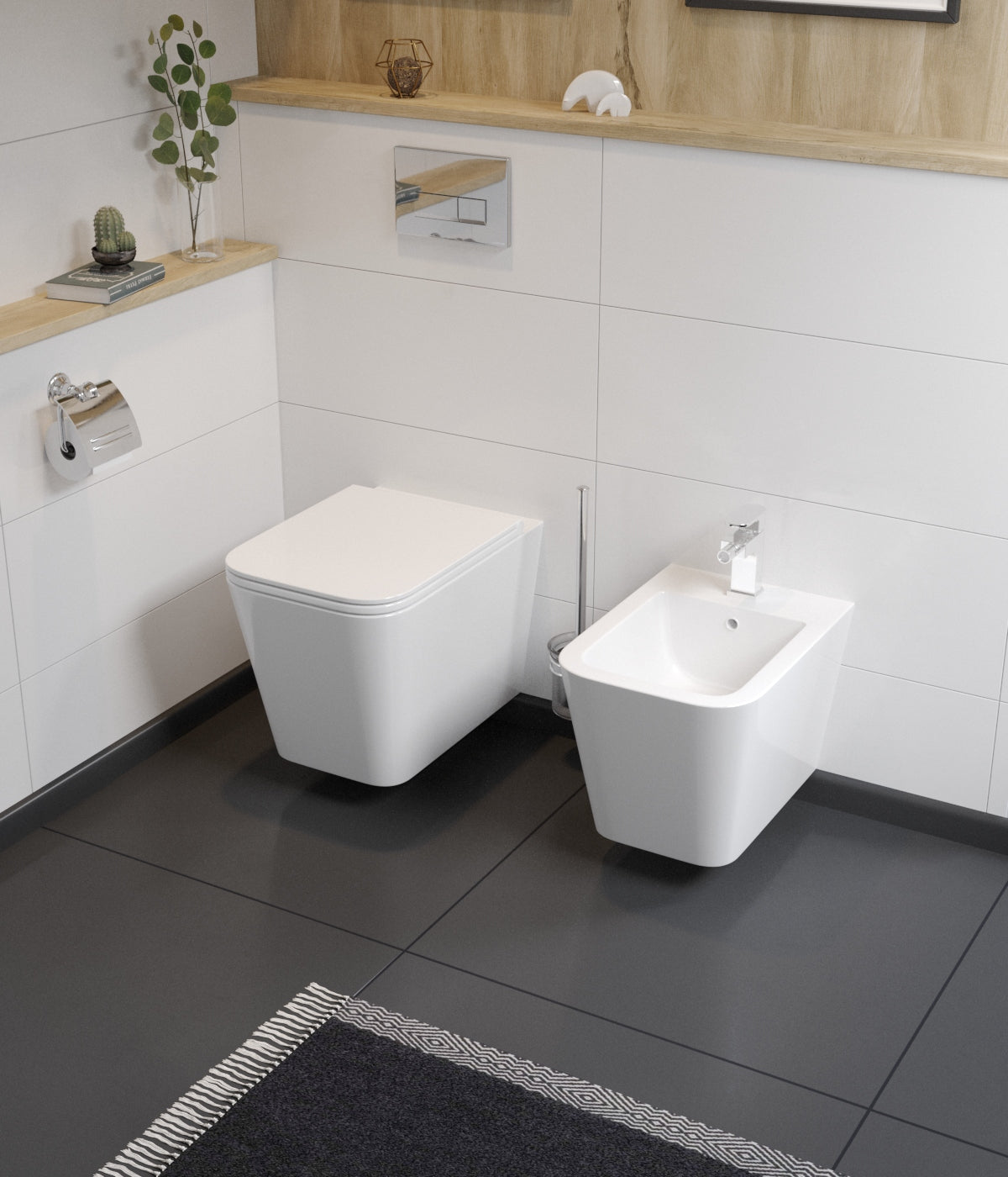 Kvadro Wand-WC mit Soft-Close-Sitz (Tornado-Spülung)