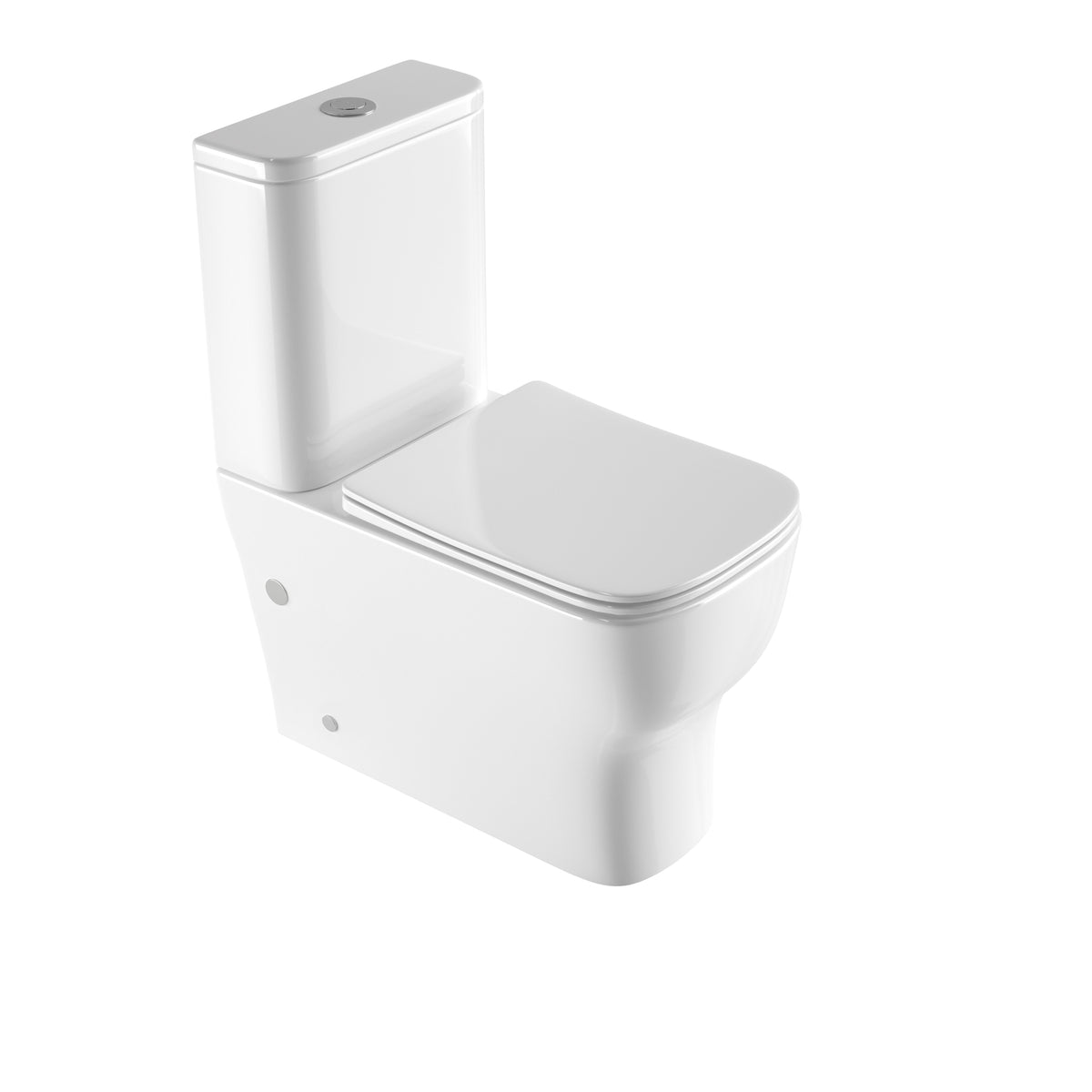 TERA Сompacto adosado a pared: inodoro de pie con asiento Soft-close y cisterna (descarga Rimless)