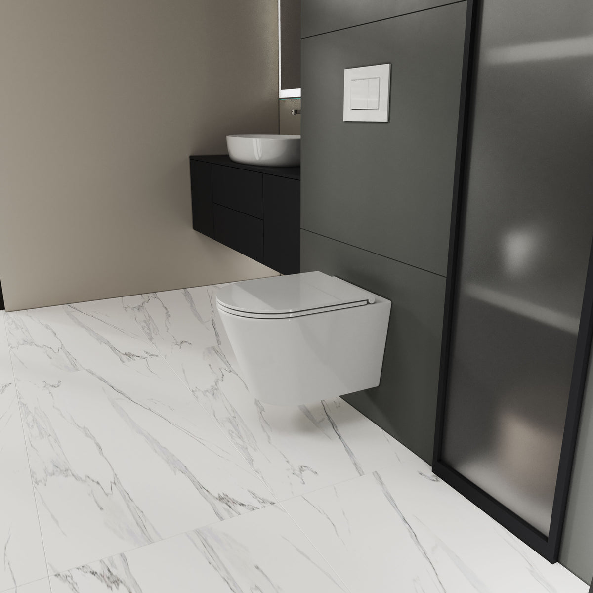 MIO wall-hung toilet with Soft-close seat (Tornado flush)