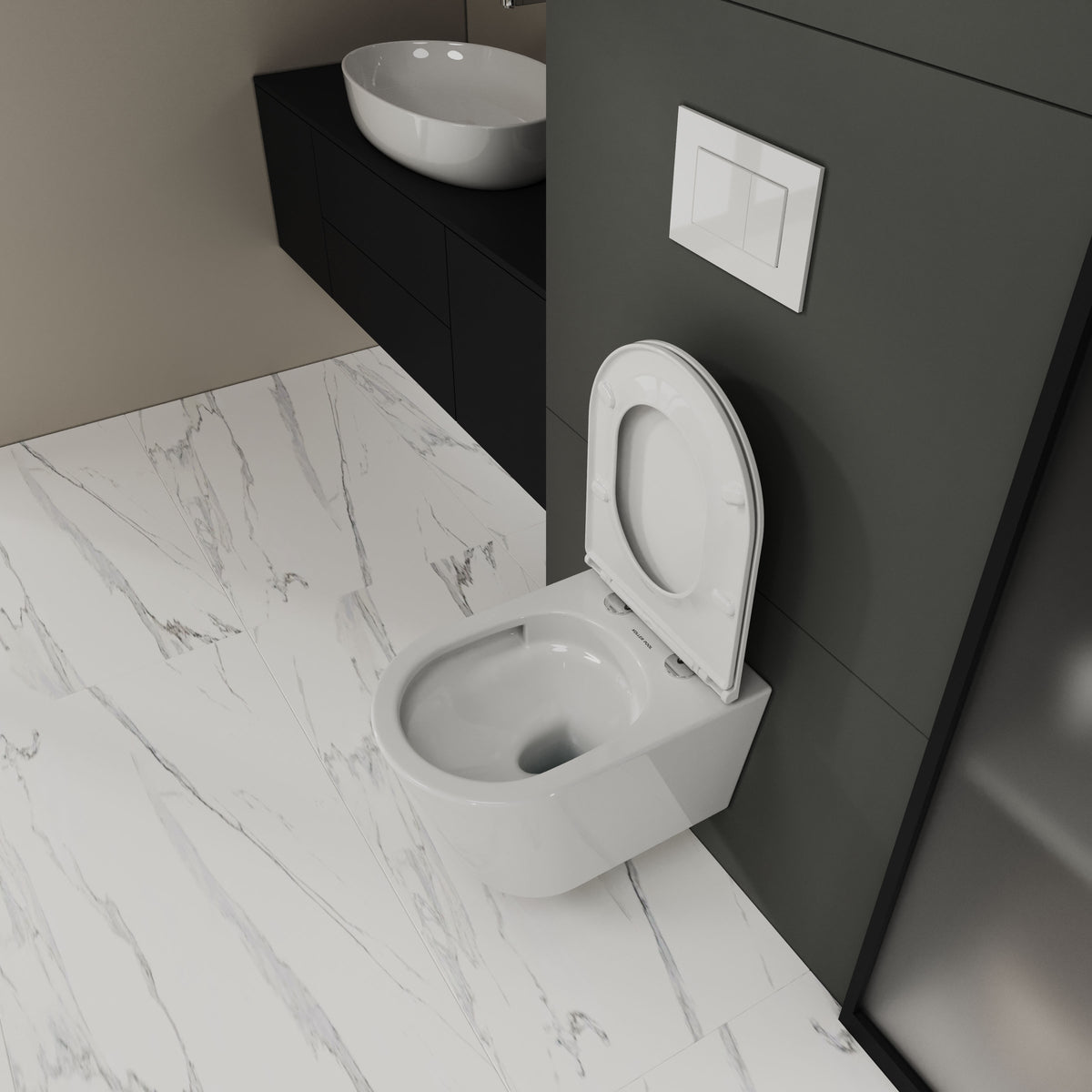 MIO wall-hung toilet with Soft-close seat (Tornado flush)
