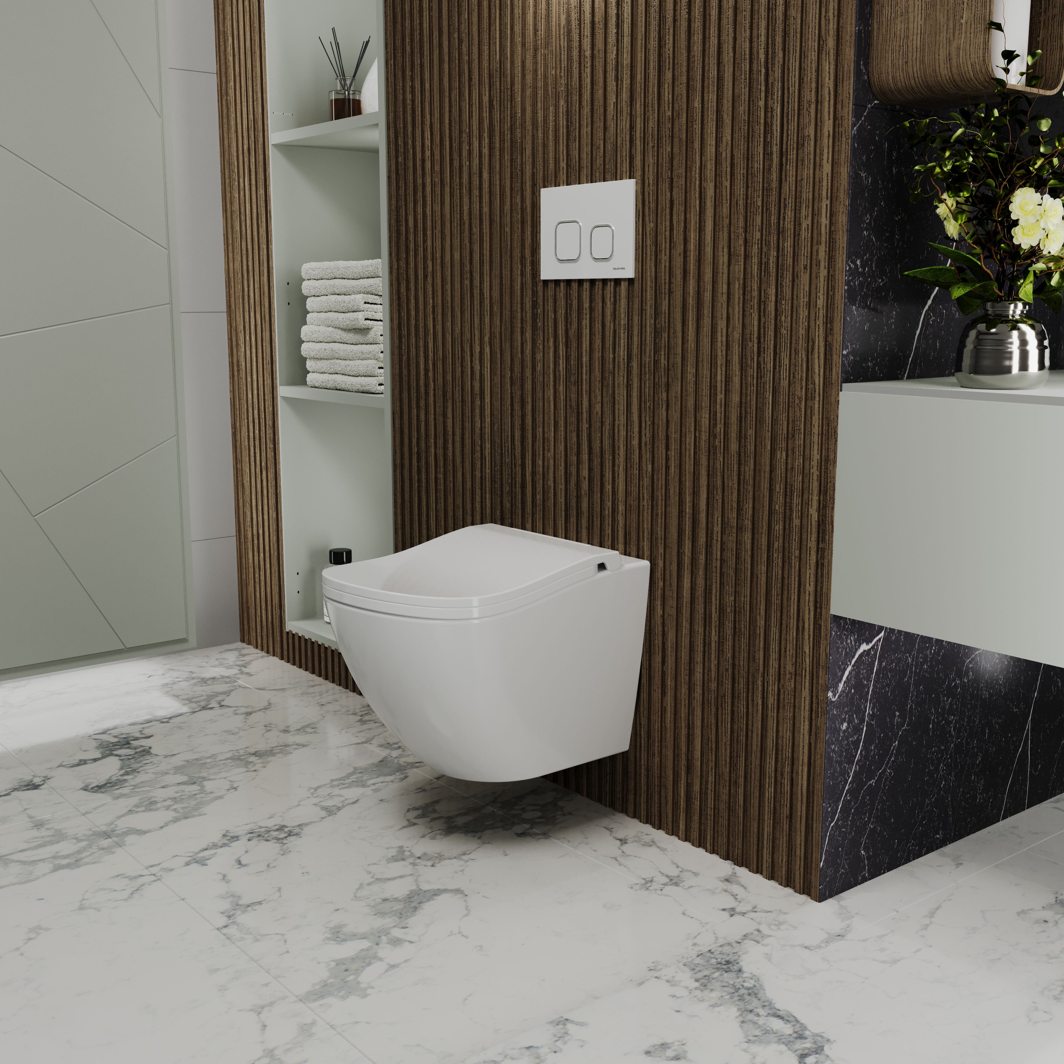 Závěsná toaleta ROUND COMFORT s tlumeným sklápěním sedátka (splachování Tornado 3.0)