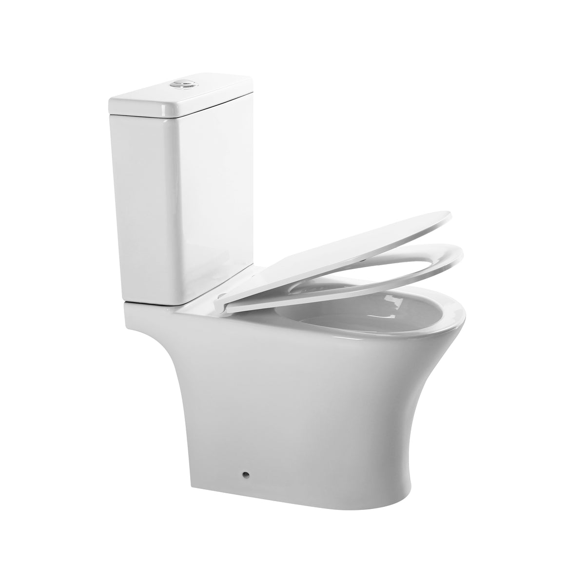 DAKOTA-Set: Stand-WC mit Soft-Close-Sitz + Spülkasten (Rimless-Spülung)