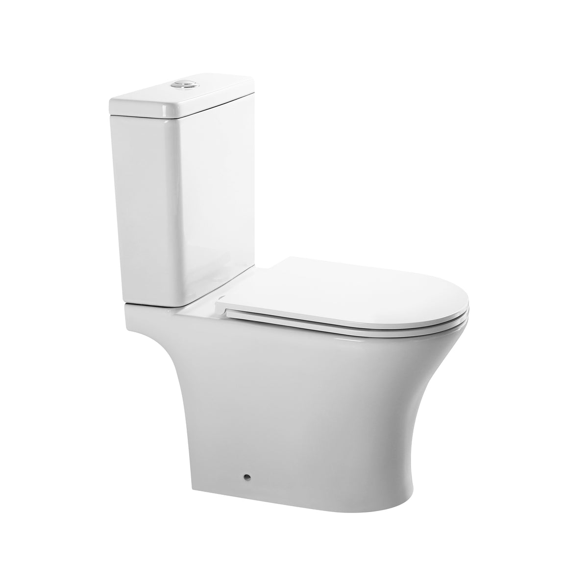 DAKOTA-Set: Stand-WC mit Soft-Close-Sitz + Spülkasten (Rimless-Spülung)