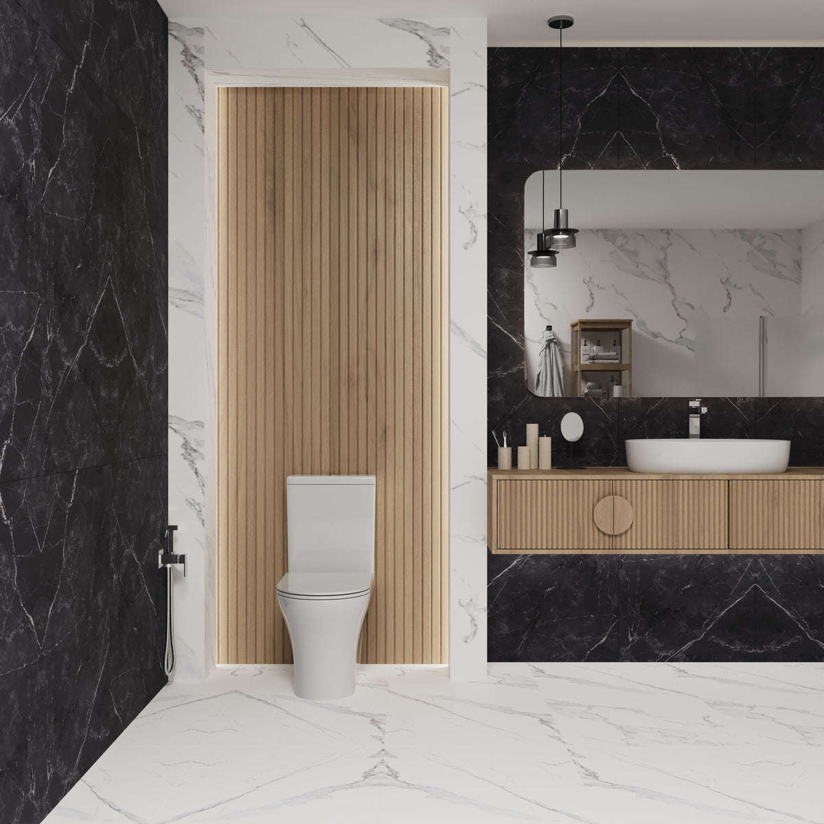 DAKOTA Compact: floor-standing toilet with Soft-close seat + cistern (Tornado flush)