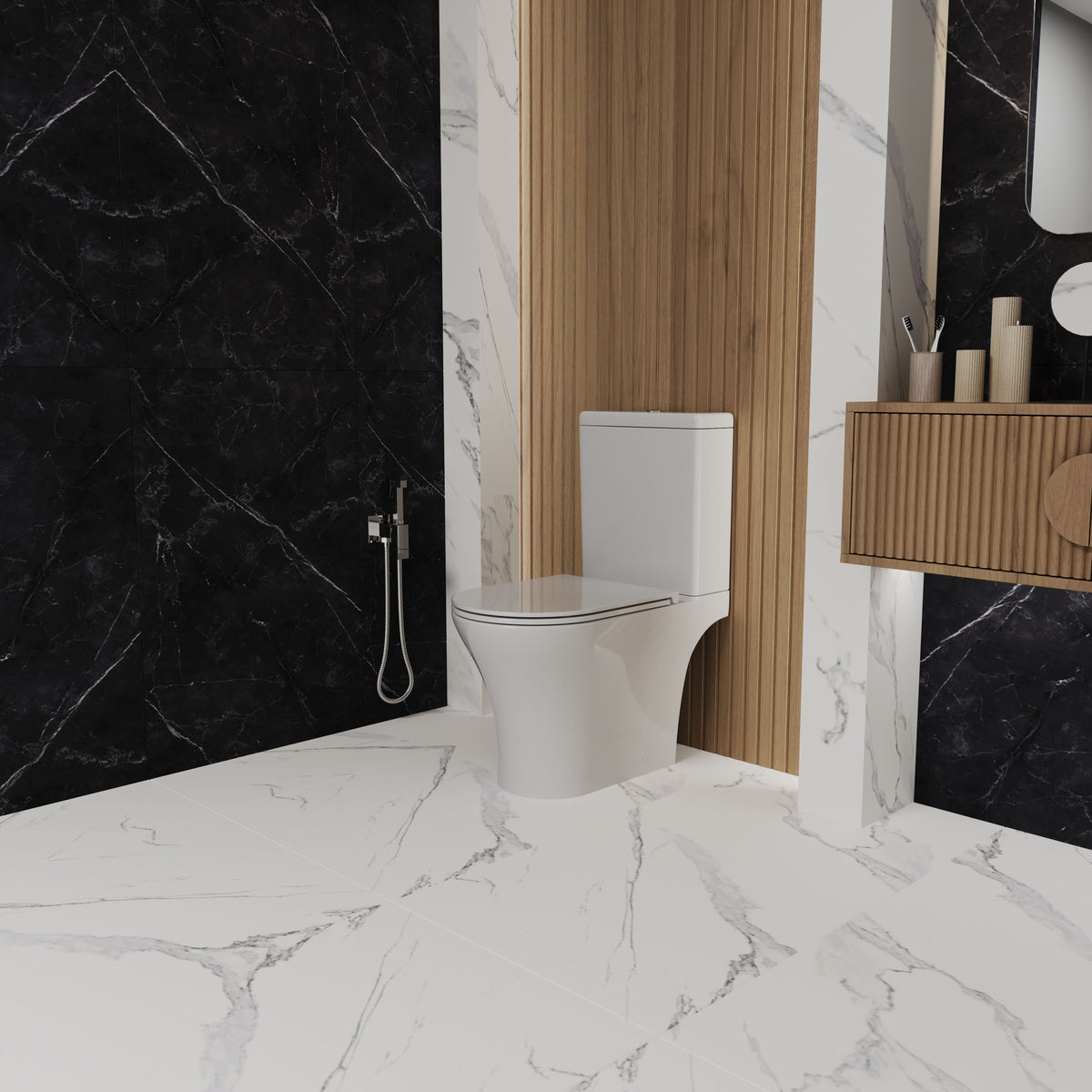 DAKOTA Compact: floor-standing toilet with Soft-close seat + cistern (Tornado flush)