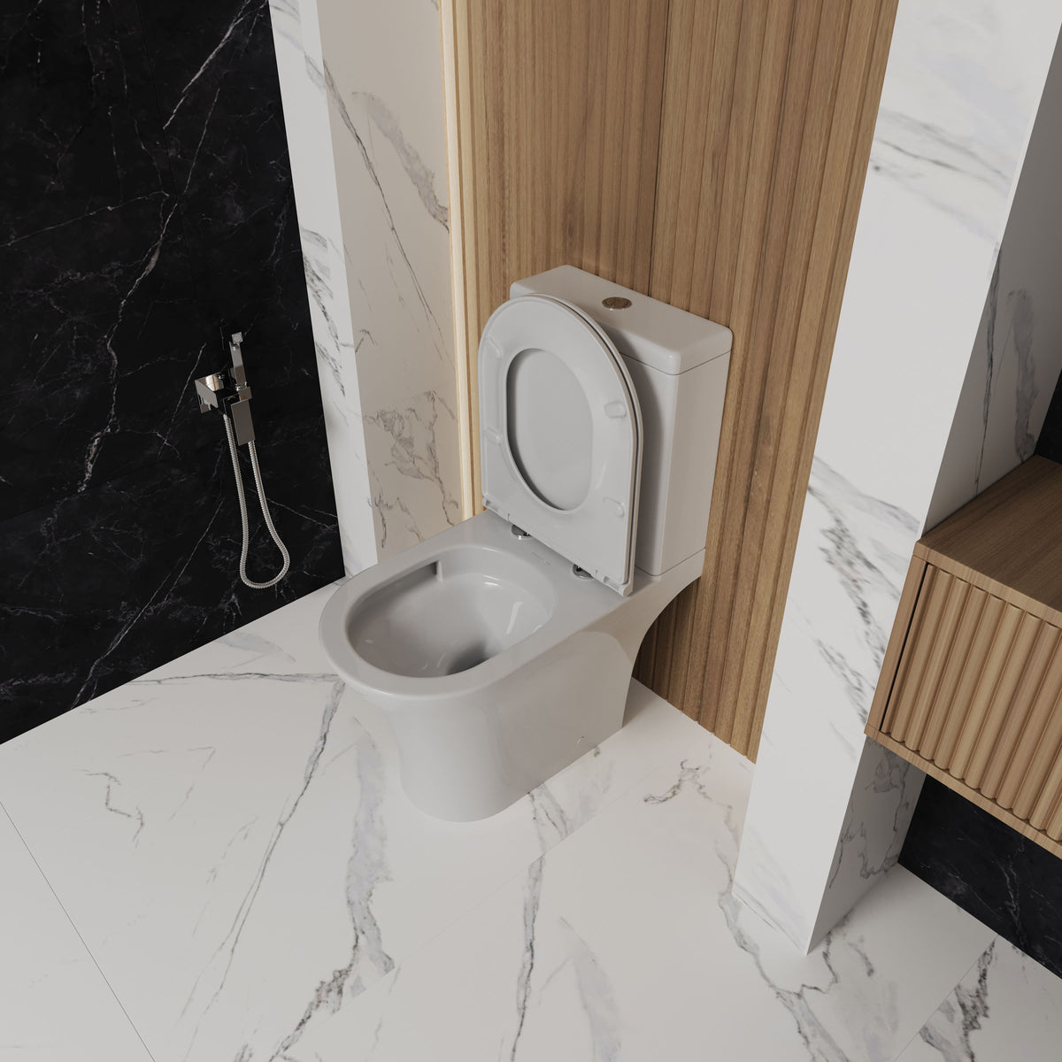 DAKOTA Compact: floor-standing toilet with Soft-close seat + cistern (Tornado flush)