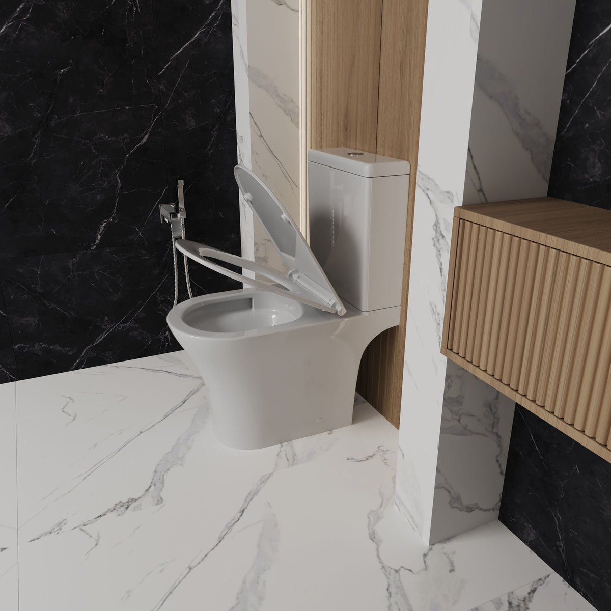 DAKOTA Compact: floor-standing toilet with Soft-close seat + cistern (Tornado flush)