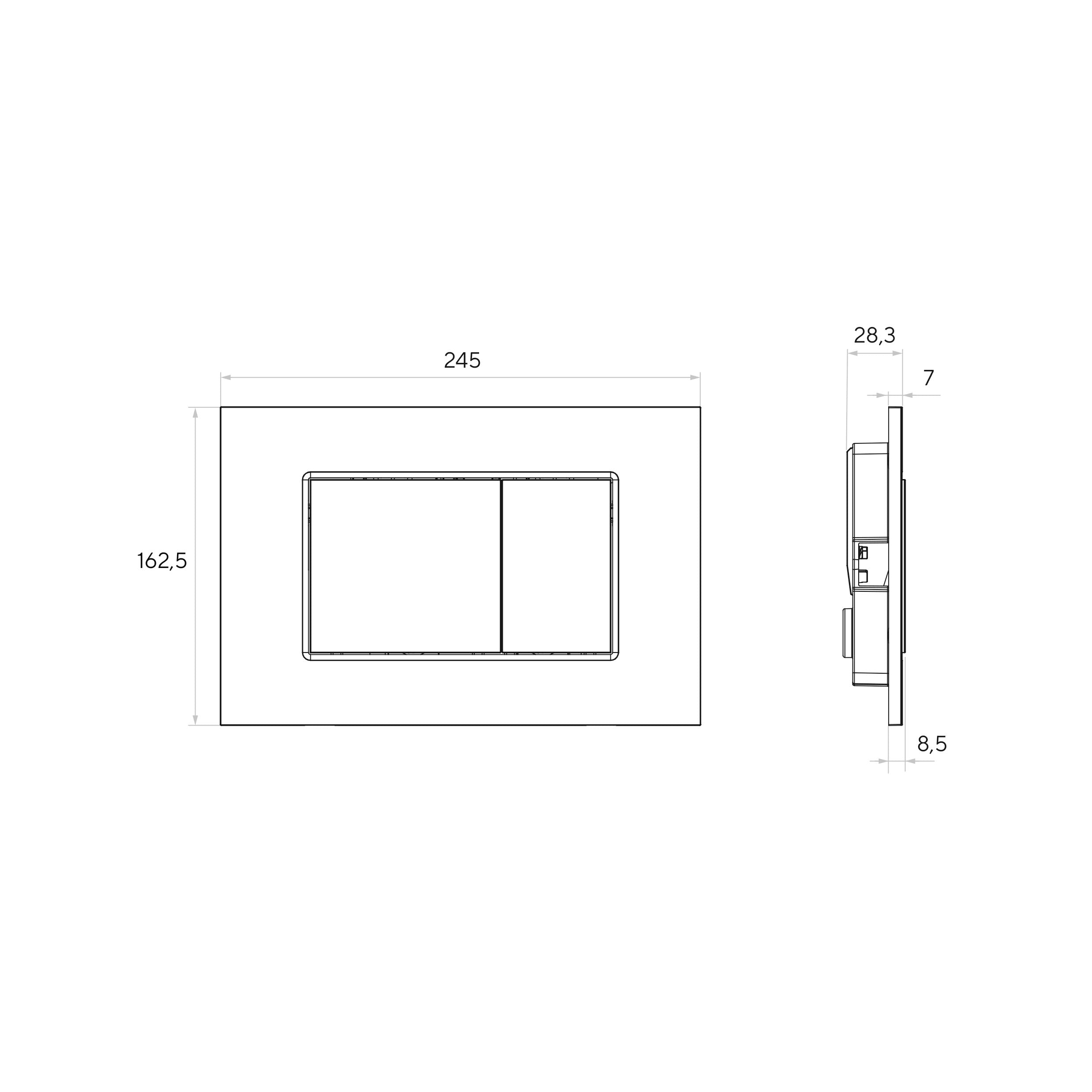 MIO панель змиву білий
