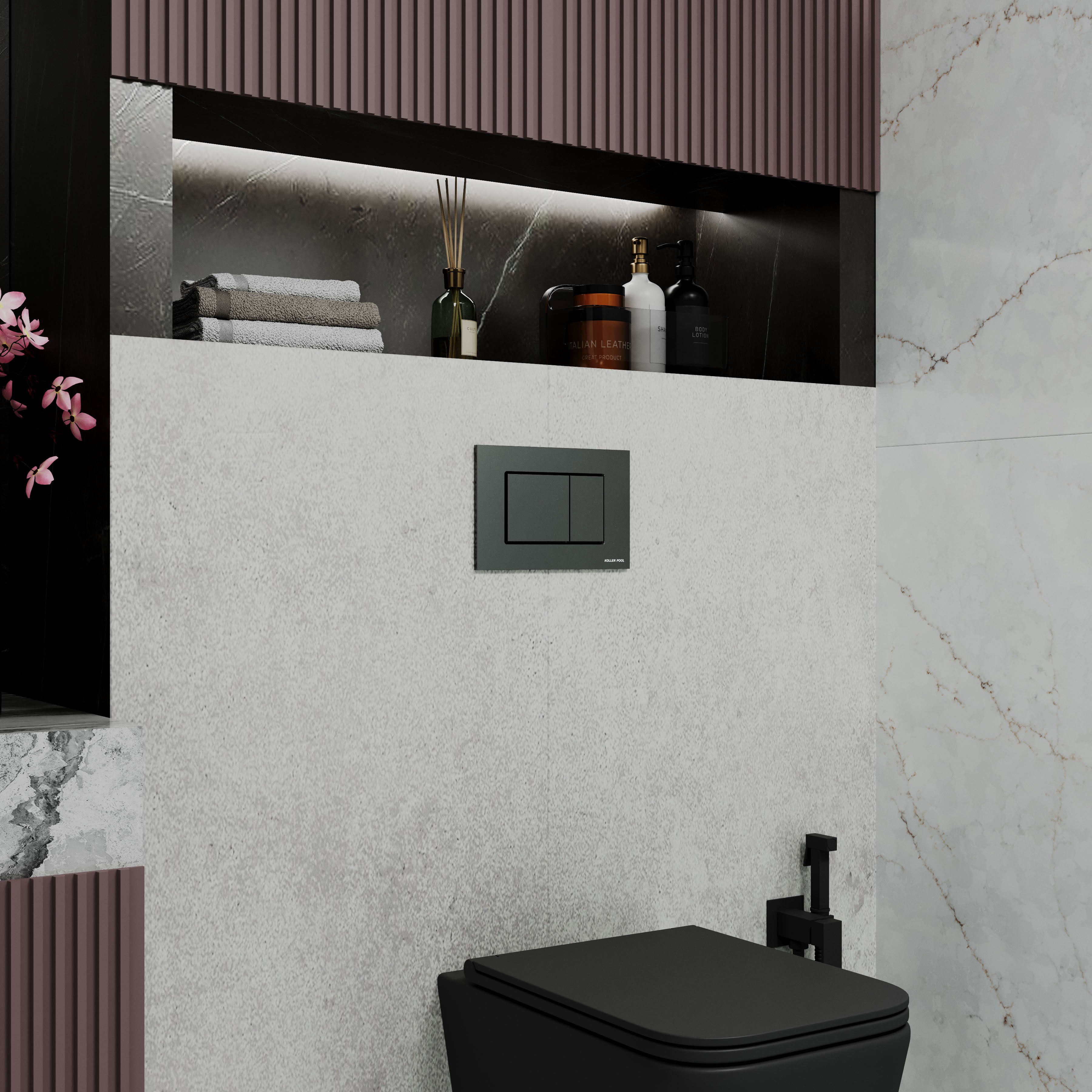 MIO панель змиву gun metal