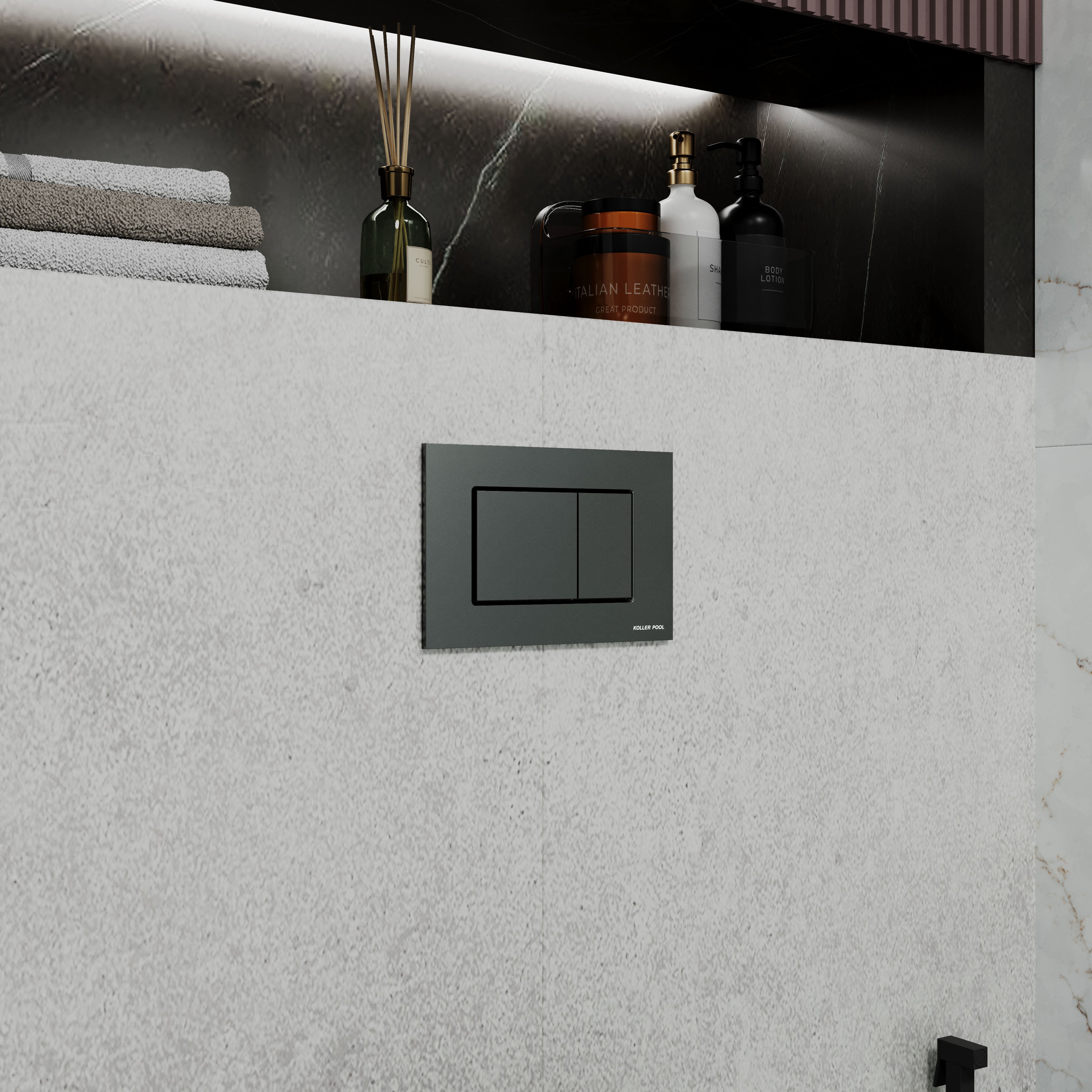 MIO панель змиву gun metal