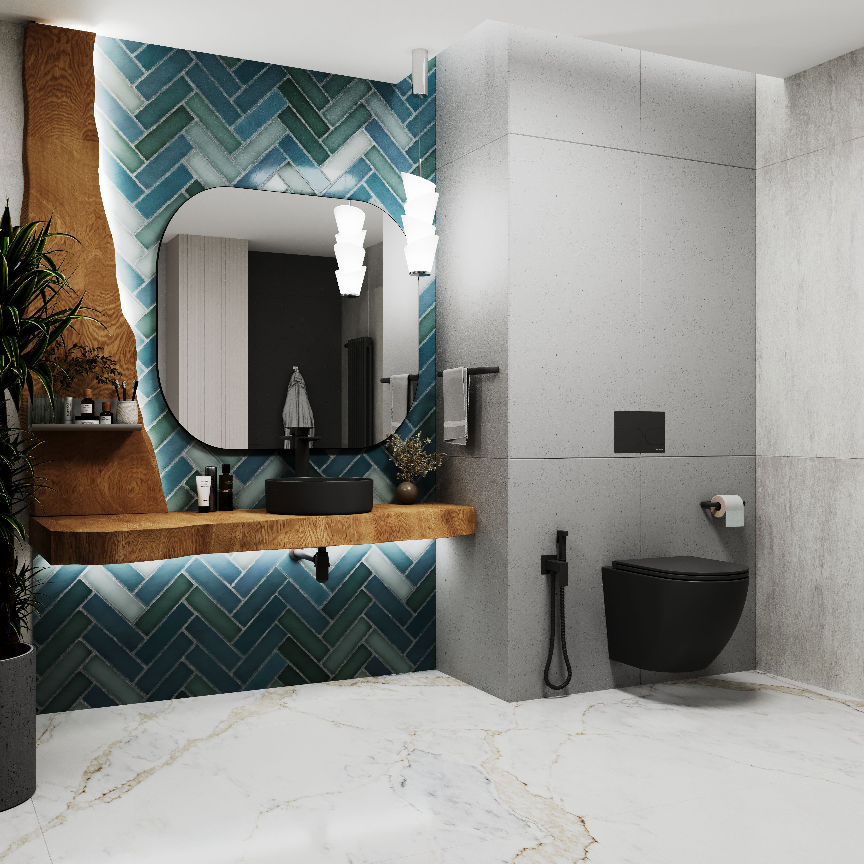 Panel płaski PROXIMA M czarny mat