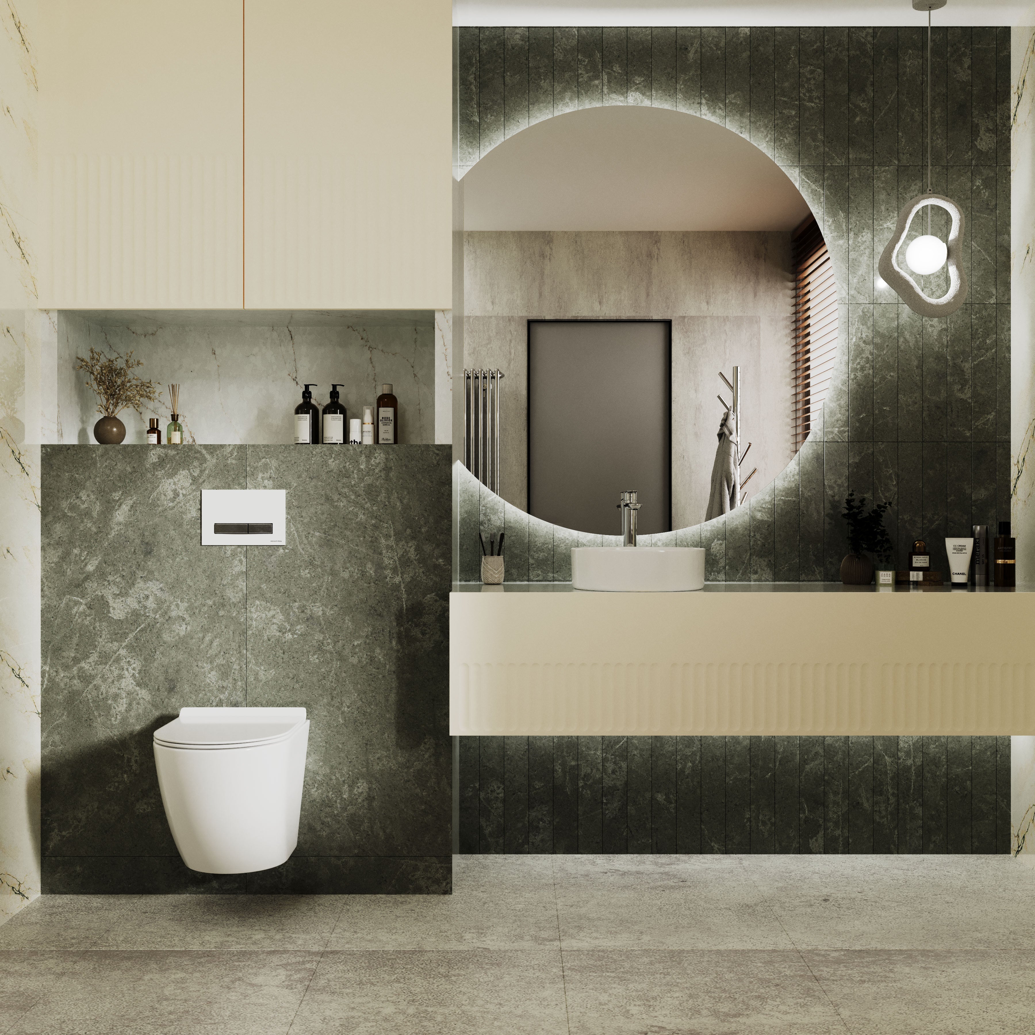 DESIGN PLUS Spülkasten weiß/mattchrom