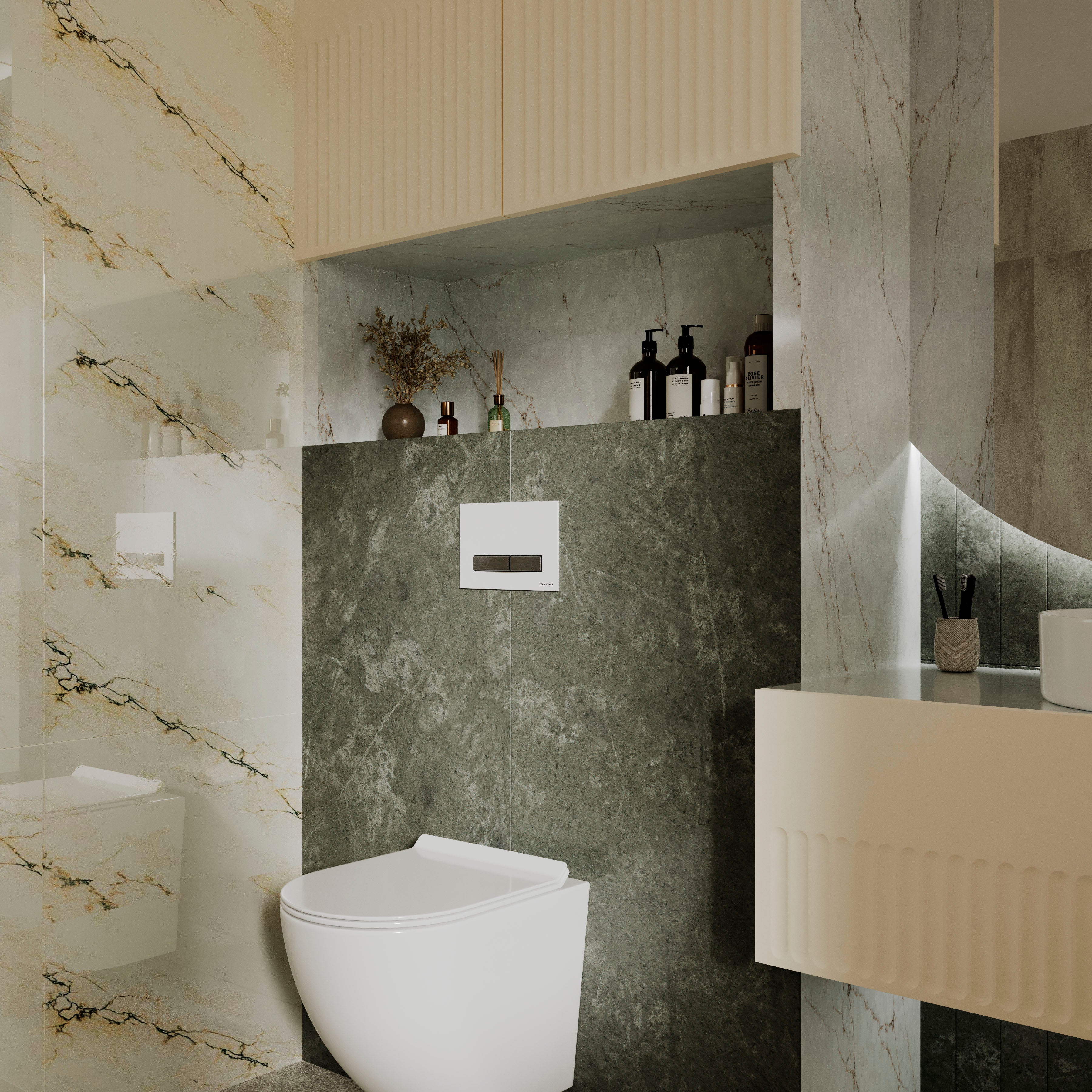 DESIGN PLUS панель змиву білий/ хром матовий